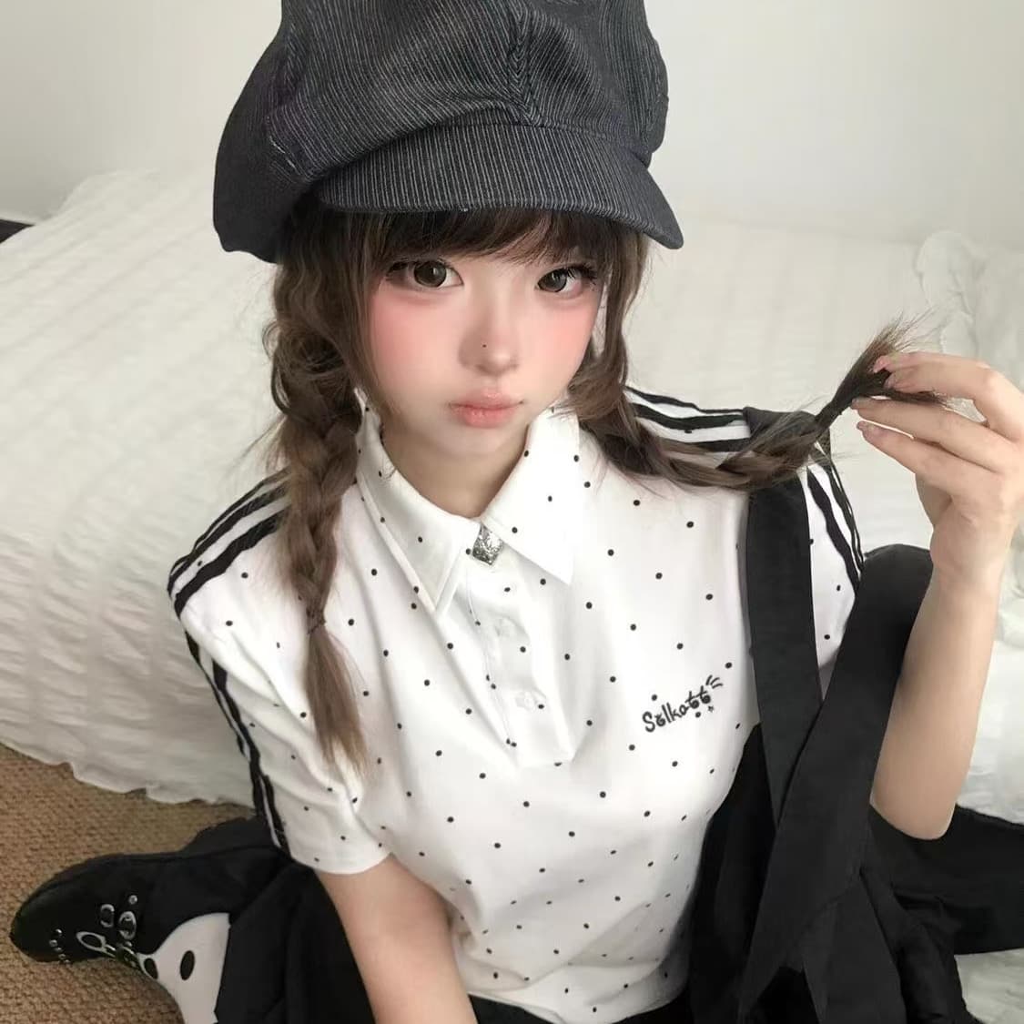 원본 솜씨 자수 40 오스트리아 세대 서울 210 그램 순면 POLO 칼라 반팔 t 상세 이미지 3