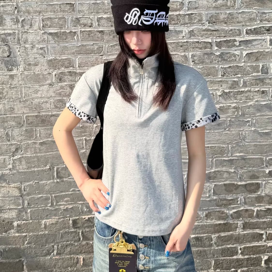 폴로 칼라 반팔 POLO 셔츠 남자 조수 브랜드 여름 티셔츠 한국 스타일 몸매 가꾸기 트렌드 패션 새로운 다용도 동정 맨위 상세 이미지 1