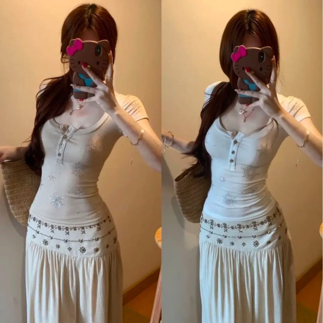 핫픽스 프린트 반팔 티셔츠 만나는 맨위 상세 이미지 2