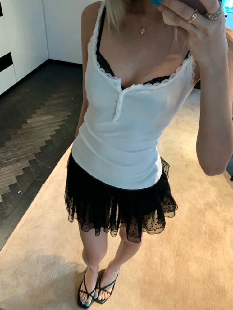 210 그램 40 순면 패치워크 레이스 캐미솔 몸매 가꾸기 외출용 인사이드 잡아라. 의류