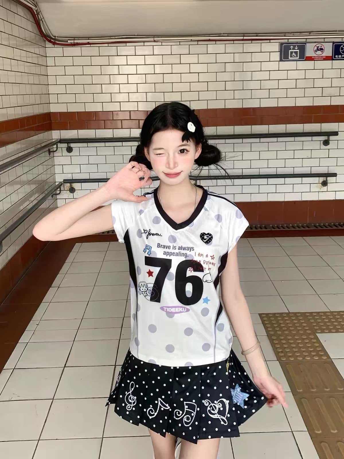 광저우 원단 이중선 그리드 천 원본 것 프린트 반팔 티셔츠 상세 이미지 1