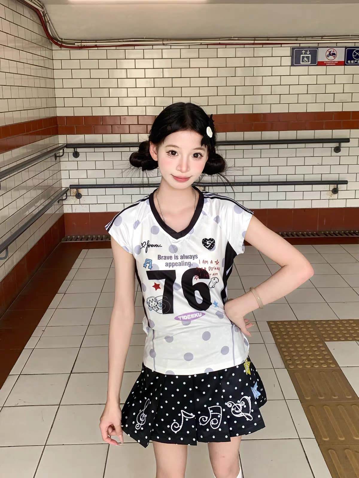 광저우 원단 이중선 그리드 천 원본 것 프린트 반팔 티셔츠 상세 이미지 3