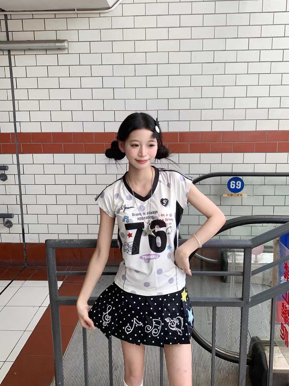 광저우 원단 이중선 그리드 천 원본 것 프린트 반팔 티셔츠 상세 이미지 5