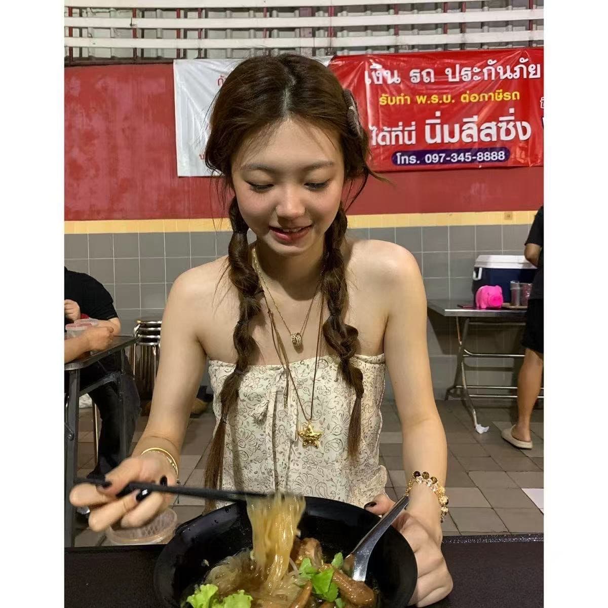 사면 신축 더블 색상 펌프 로프 튜브탑 여성 오프숄더 디자인 센스 슬림해 보이는 맨위 상세 이미지 5