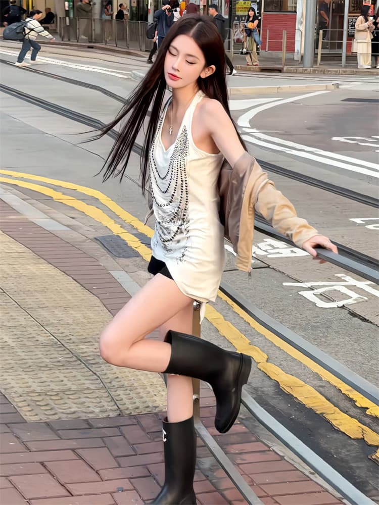 l1 1 260 그램 모달 아메리칸 핫걸 바람 버드 나무 못 개성 디자인 조끼 맨위 상세 이미지 4