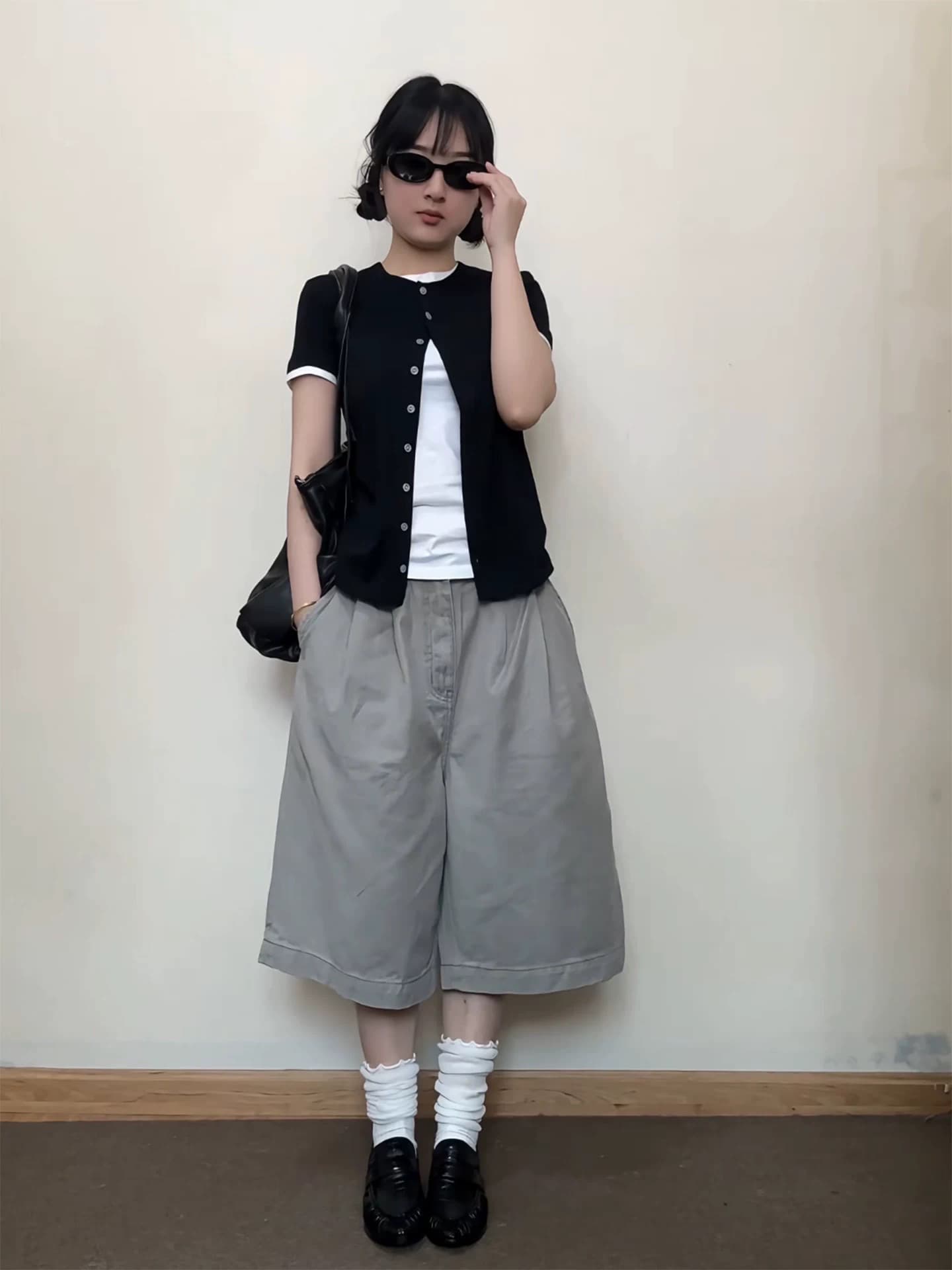 210 그램 40 좋은 면 반팔 티셔츠 몸매 가꾸기 쇼트 스타일 페이크 레이어드 복합 배색 상세 이미지 4