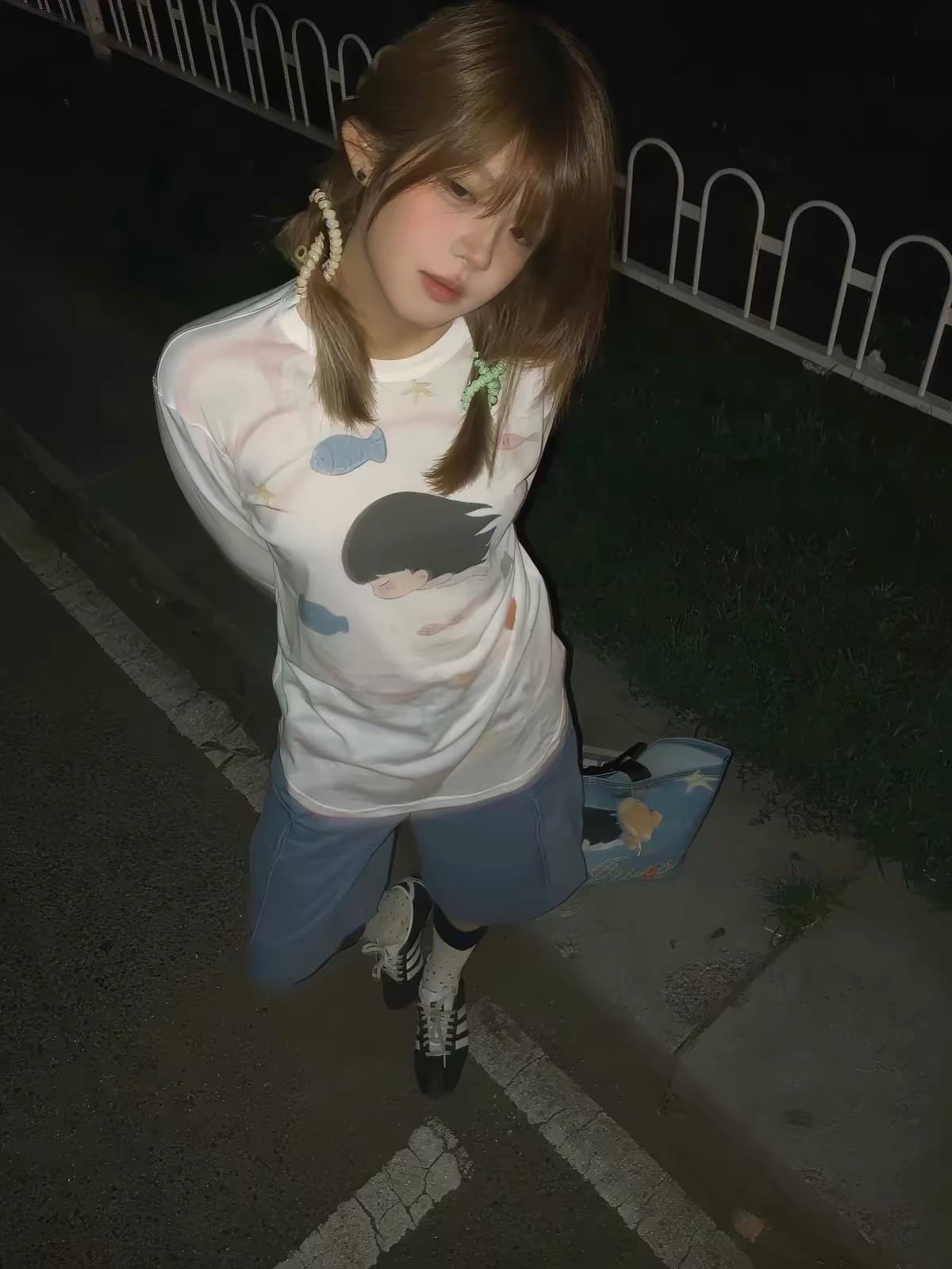광저우 원단 반팔 티셔츠 여성 이미지 4