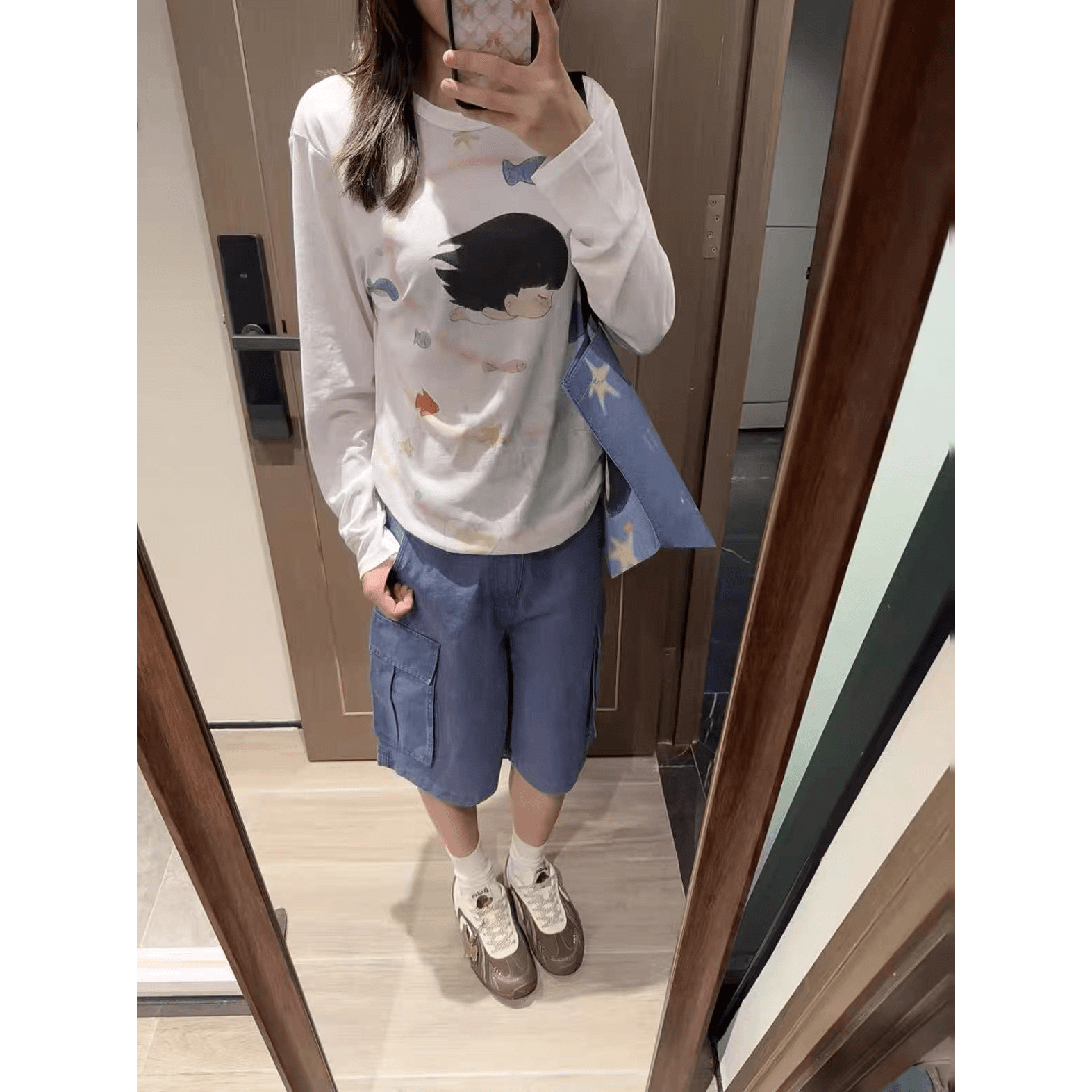 광저우 원단 반팔 티셔츠 여성 이미지 5