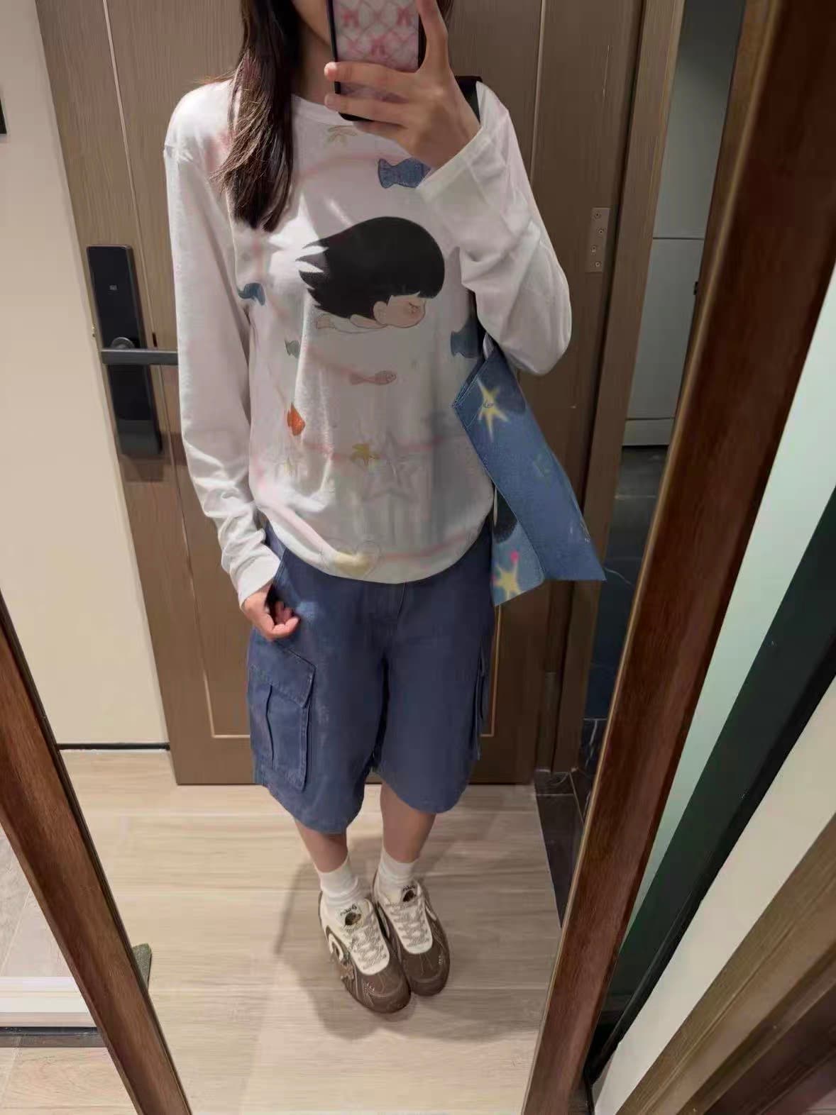 광저우 원단 반팔 티셔츠 여성 상세 이미지 1