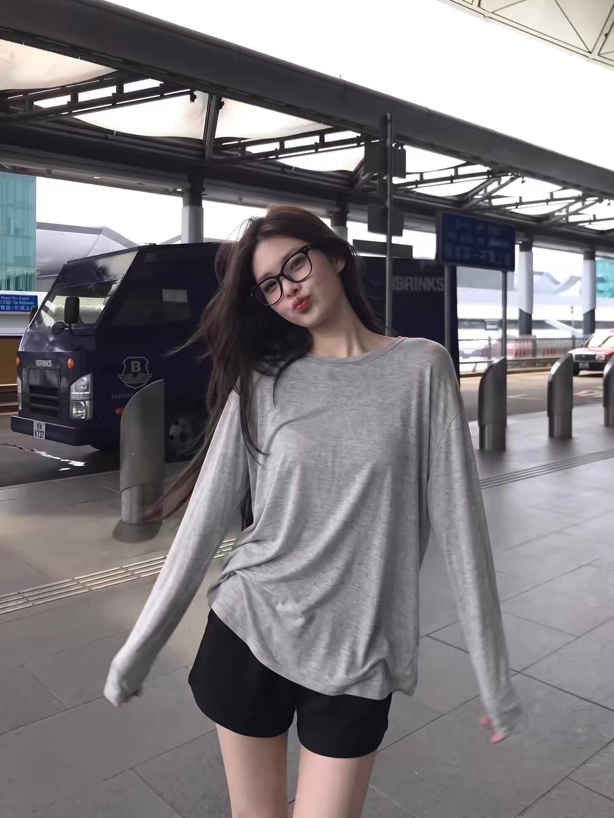광저우 원단 반팔 티셔츠 여성 이미지 4