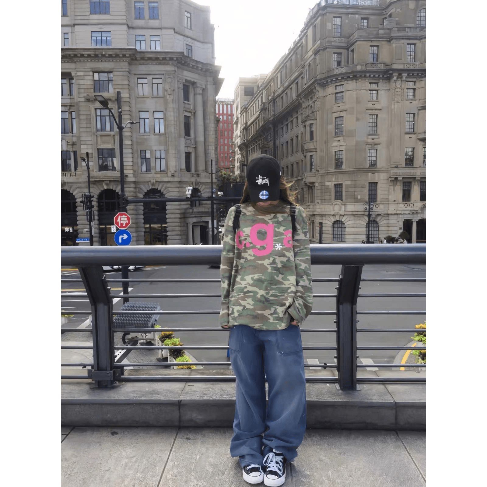 65 35 후아 남편 그리드 250그램 긴팔 티셔츠 여성 이미지 5