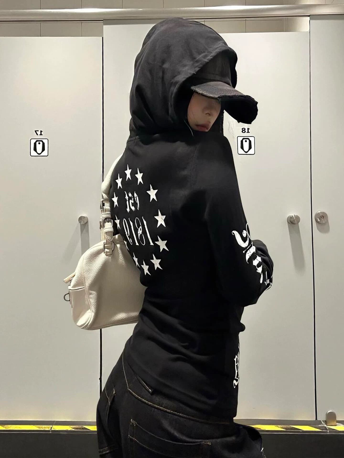 원본 솜씨 이중층 모자 광저우 눈꽃 면 자외선 차단 블라우스 여성 이미지 2