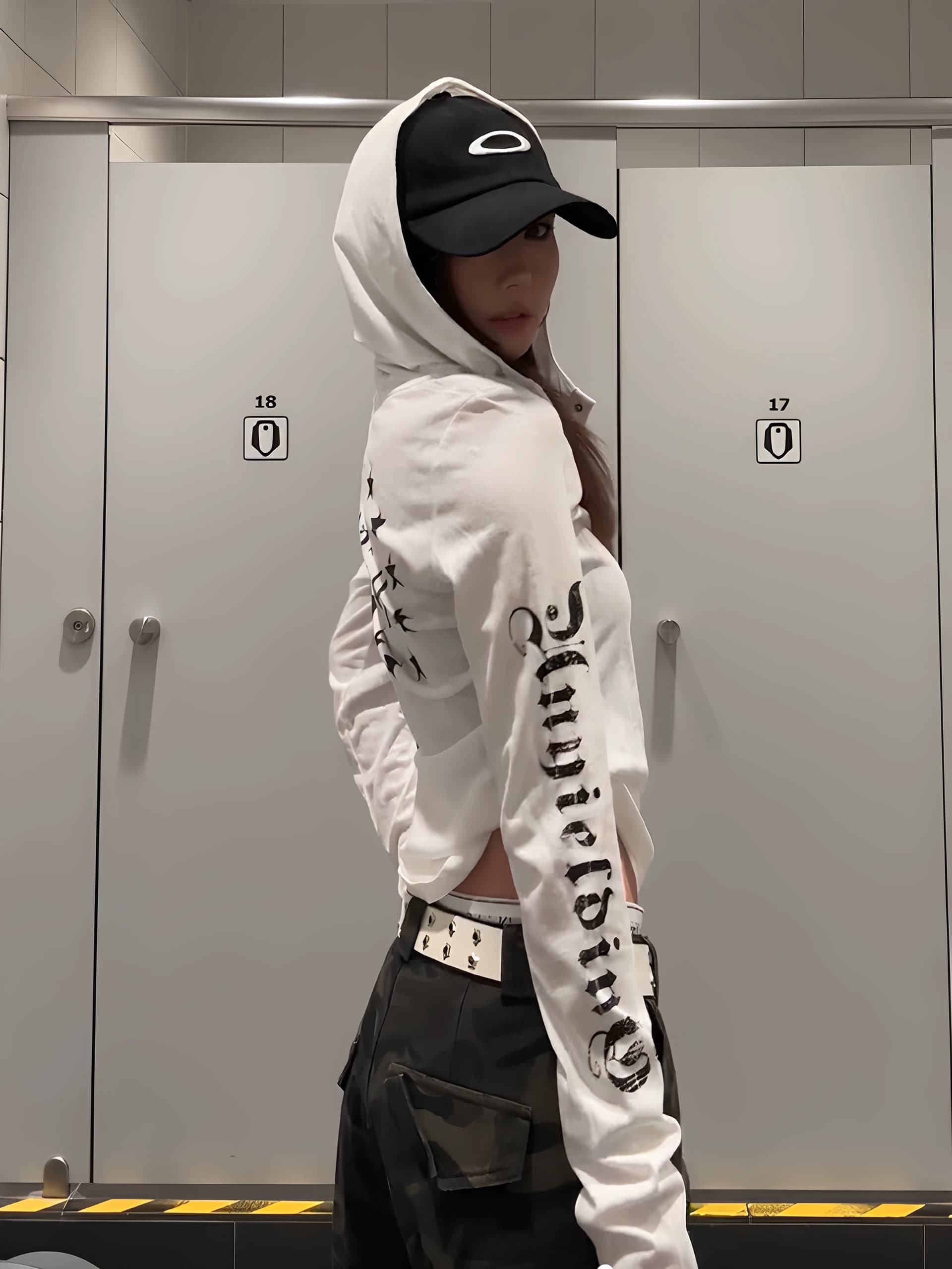 원본 솜씨 이중층 모자 광저우 눈꽃 면 자외선 차단 블라우스 여성 상세 이미지 2