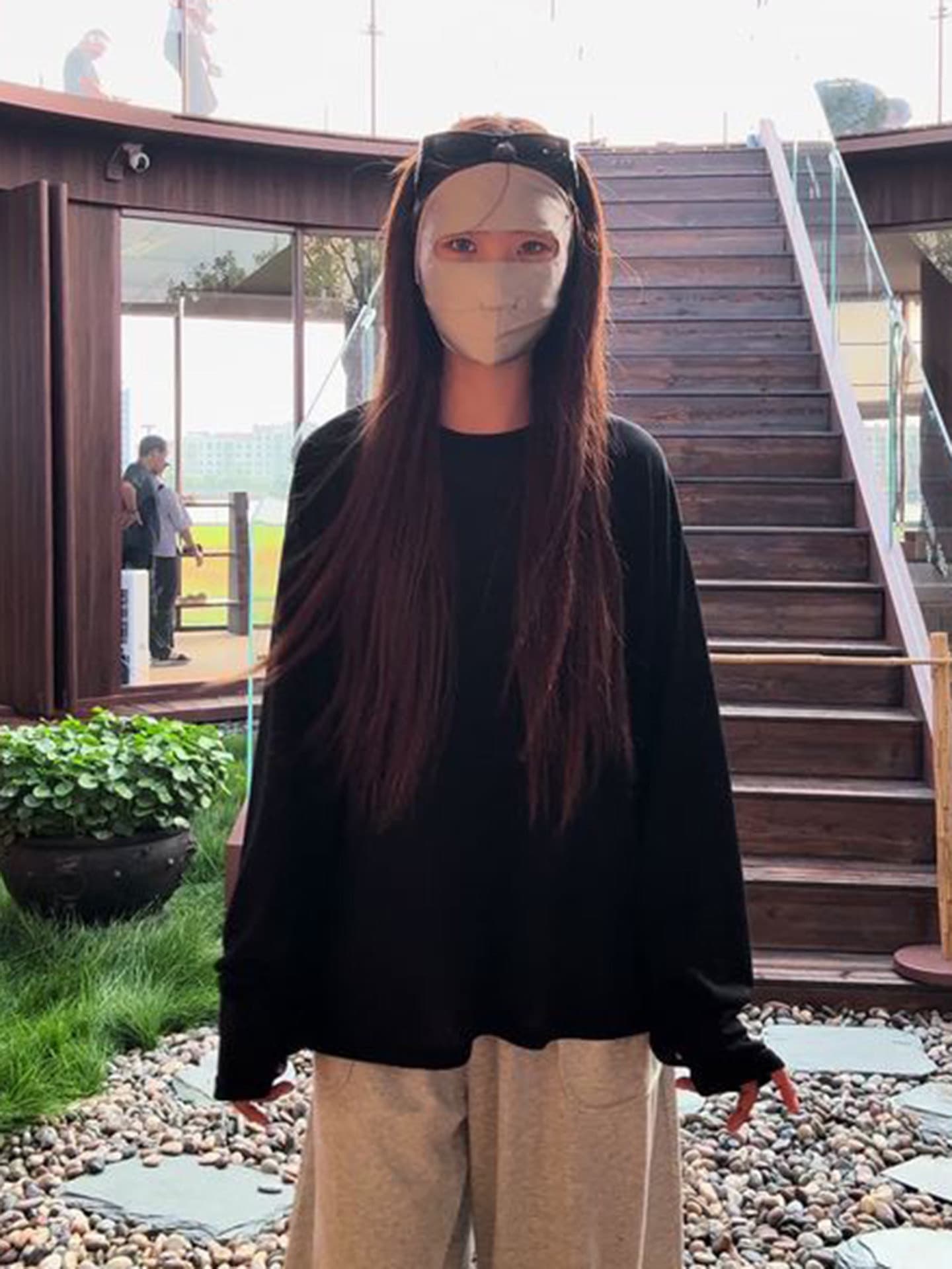 높은 품질 순면 200그램 21 빗질하다 정밀 단색 가을 루즈핏 긴팔 티셔츠 여성
