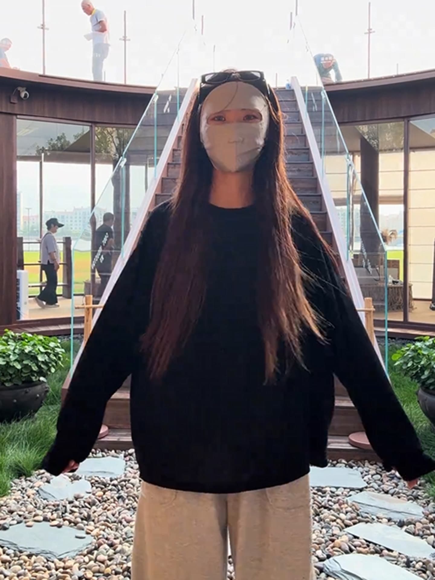높은 품질 순면 200그램 21 빗질하다 정밀 단색 가을 루즈핏 긴팔 티셔츠 여성 상세 이미지 3