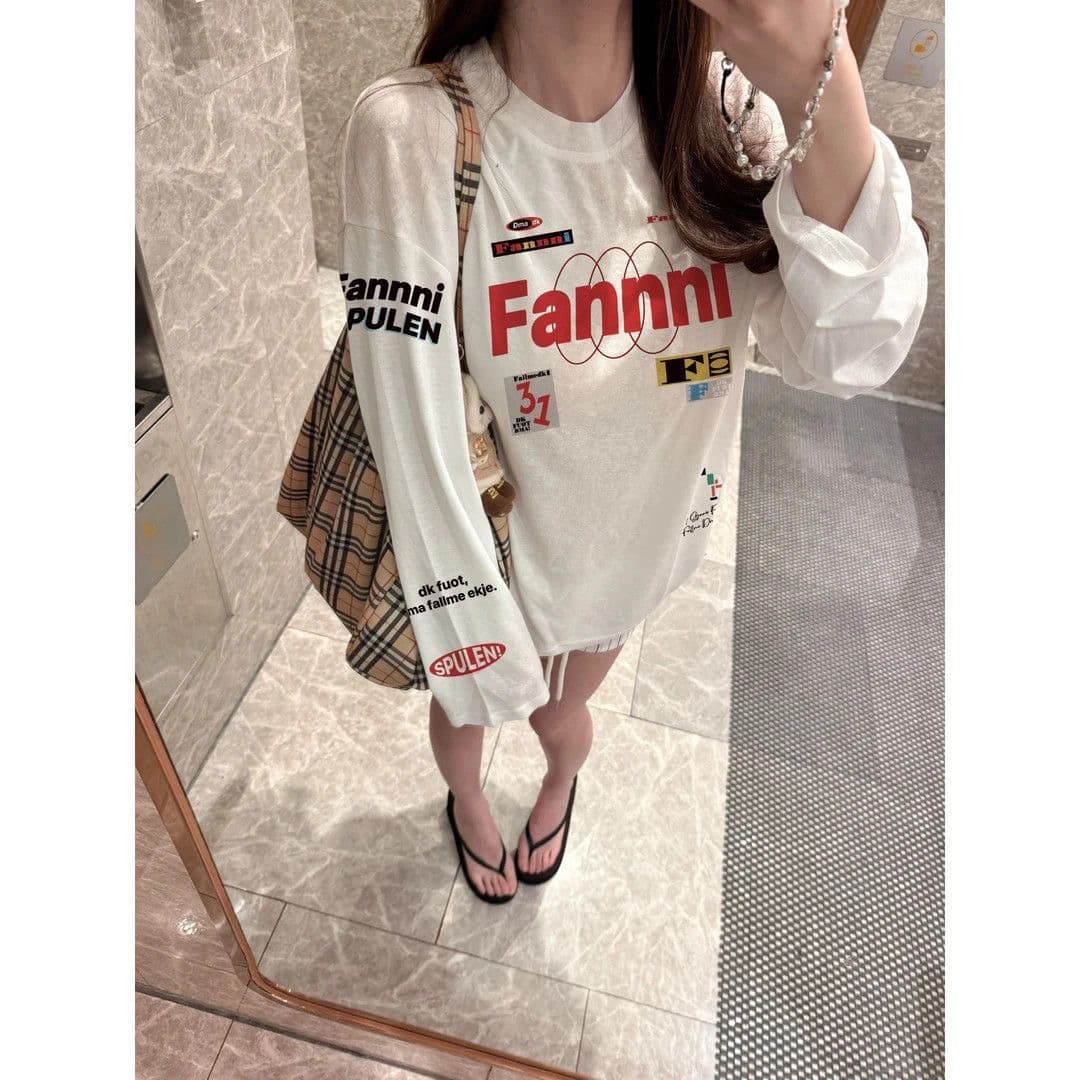 프린트 광저우 눈꽃 면 자외선 차단 블라우스 여성 상세 이미지 1