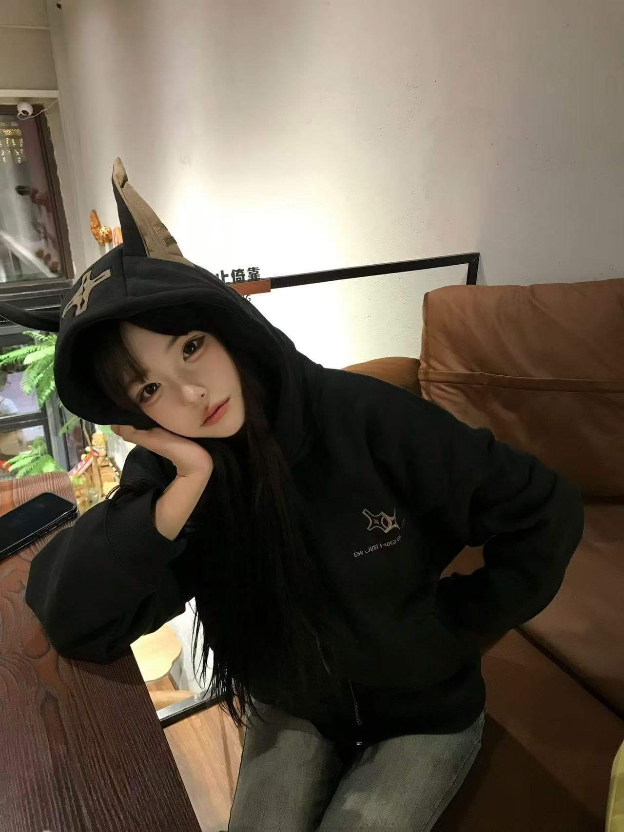 얇은 스타일 털이 있는 원본 솜씨 자수 지퍼 이후 패키지 칼라 순수한 Mianhua 면 복합 후드티 상세 이미지 3