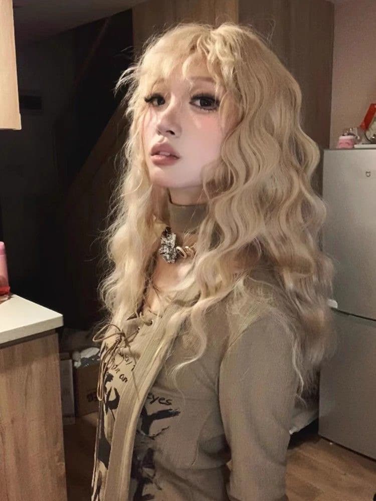 아메리칸 핫걸 레트로 마 오래된 알파벳 프린트 가을 긴팔 V넥 오픈 가디건 티셔츠 디자인 센스 외부 가져 가라. 슬림해 보이는 맨위 이미지 4