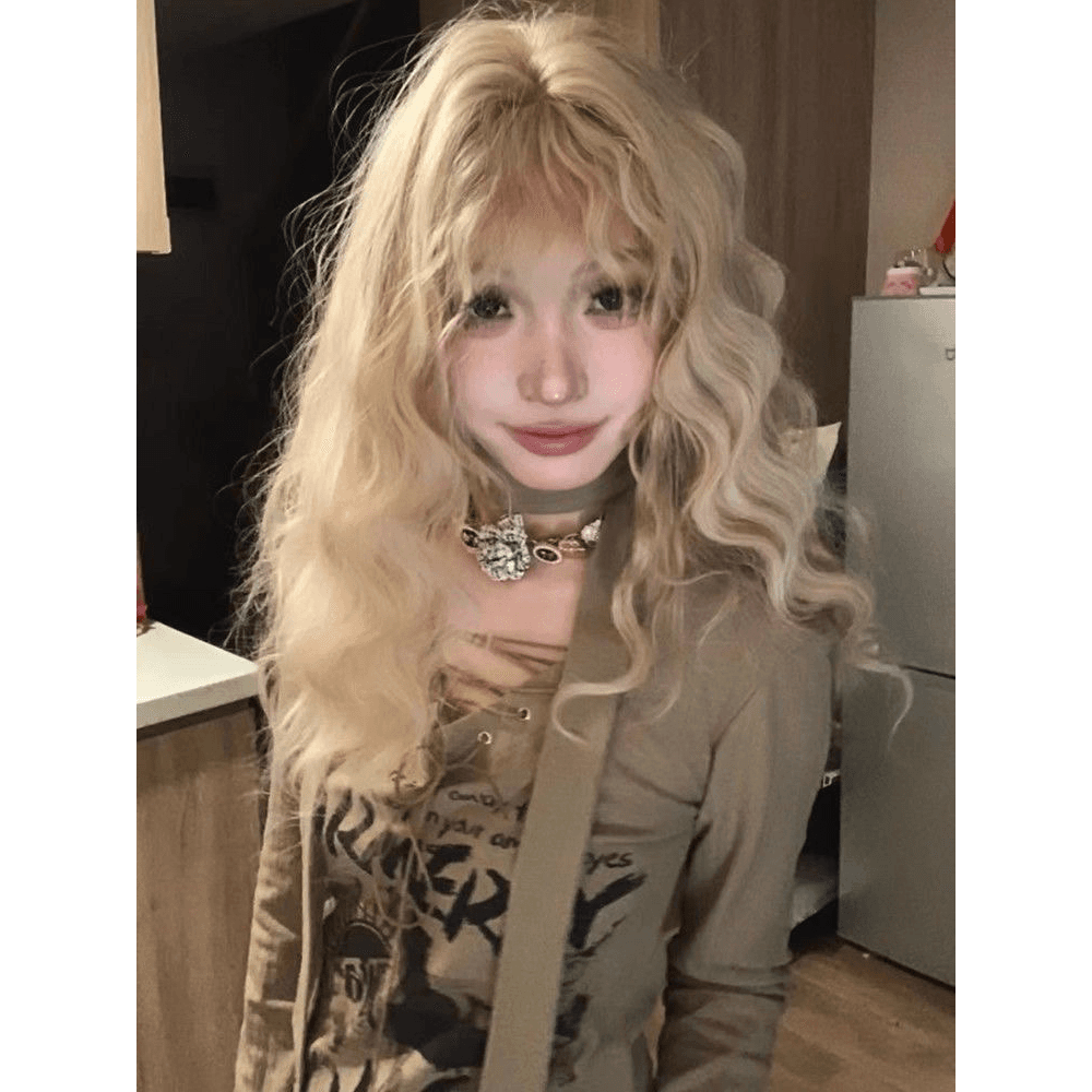 아메리칸 핫걸 레트로 마 오래된 알파벳 프린트 가을 긴팔 V넥 오픈 가디건 티셔츠 디자인 센스 외부 가져 가라. 슬림해 보이는 맨위 이미지 5