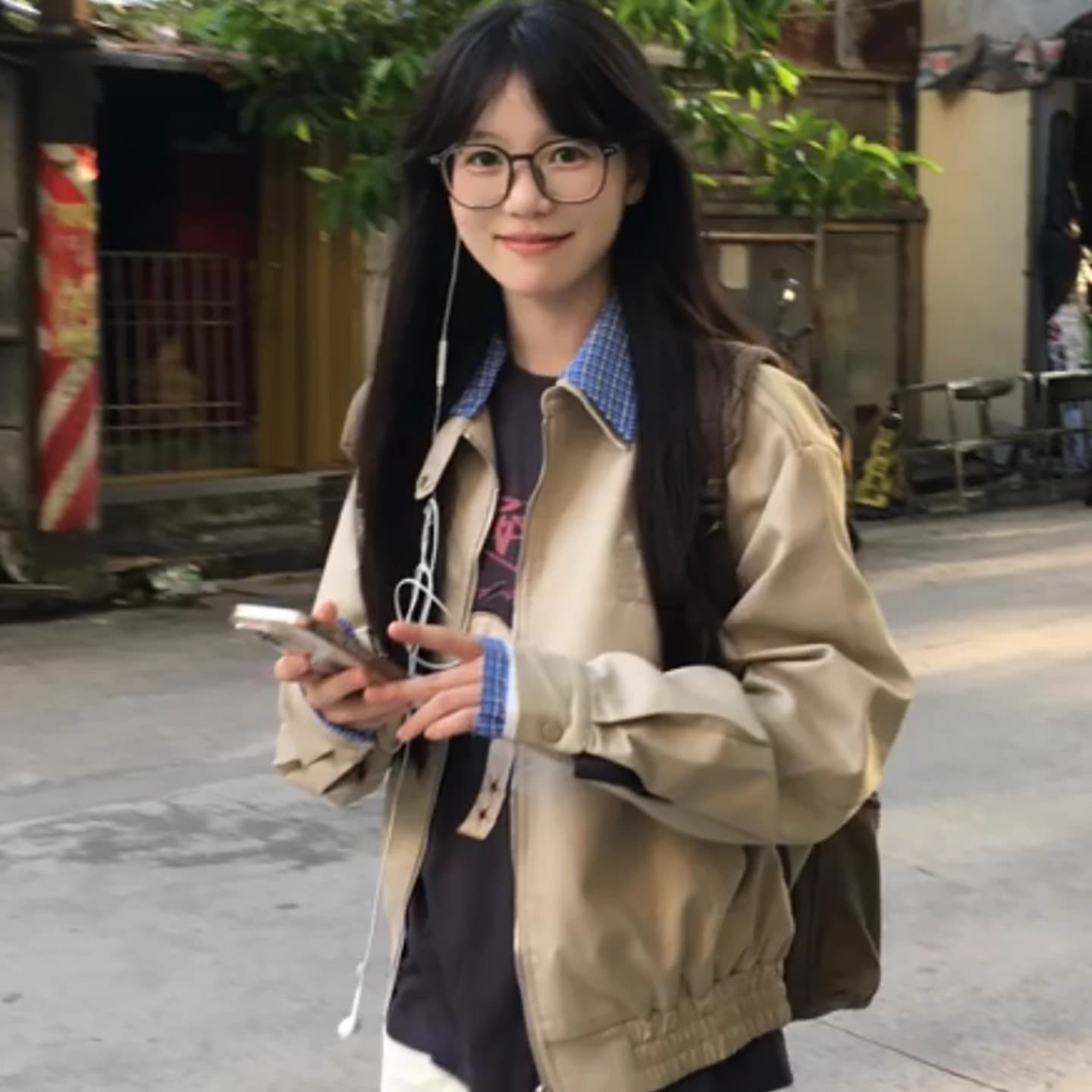 좋은 품질 사선 직물 더블 칼라 원본 올린 사람 : 에디션 카키 여성 코트 봄 가을 커플 워크웨어 재킷 이미지 3