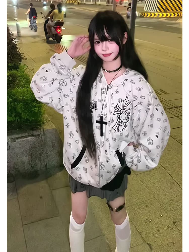 얇은 스타일 털이 있는 자수 패치 이후 패키지 칼라 순수한 Mianhua 면 복합 후드티 이미지 3