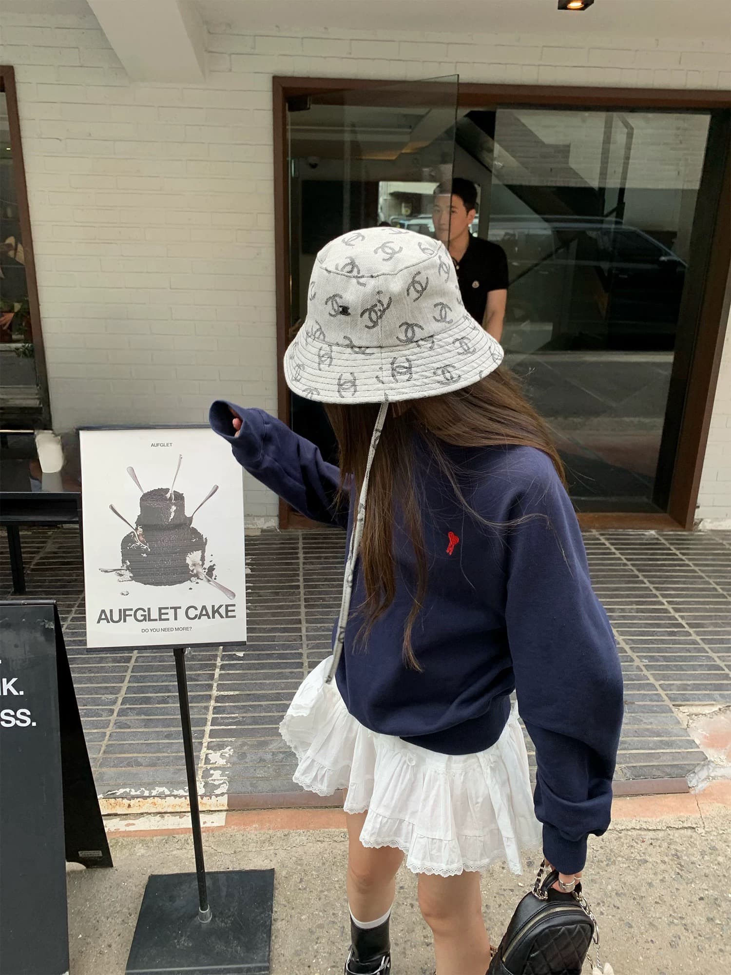 아메리칸 라운드 넥 후드티 여성 코트 가을 한 부서 느긋한 바람 chic 다용도 풀오버 맨위 상세 이미지 2