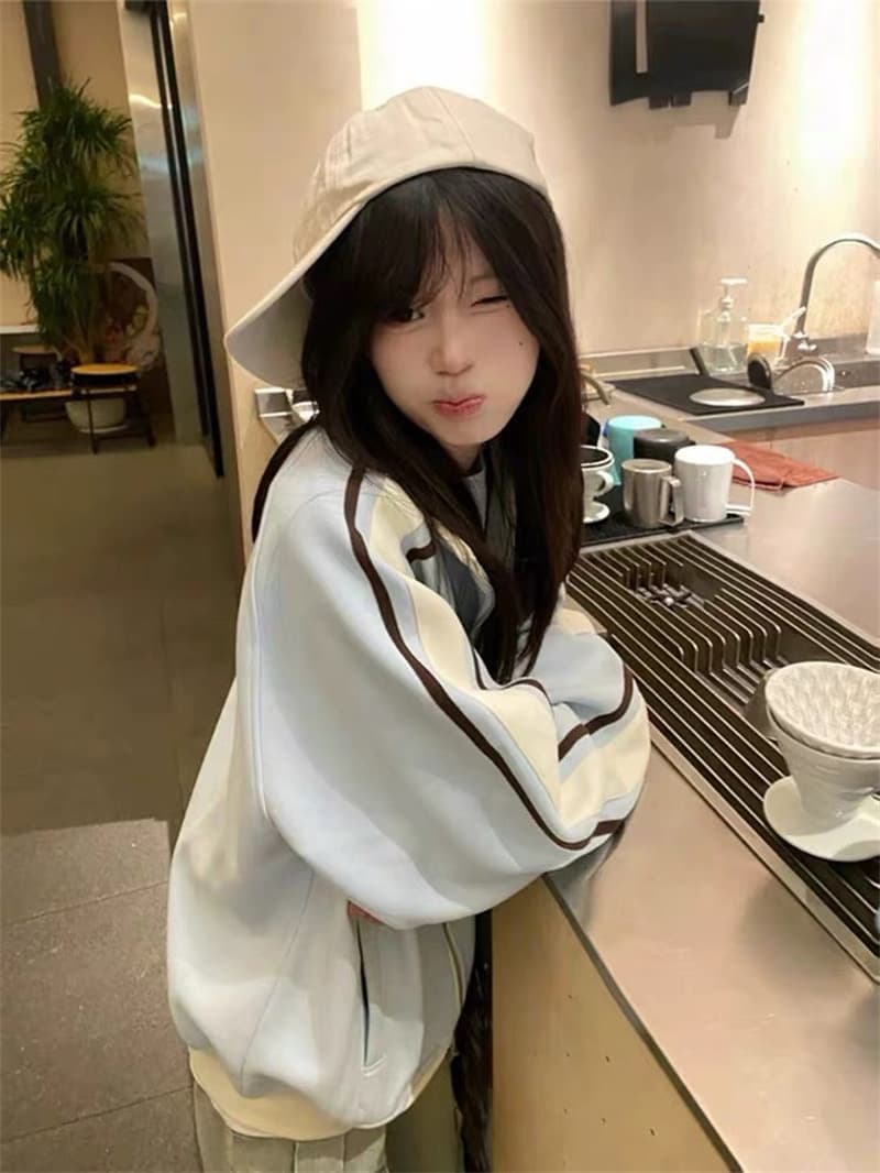 광저우 순수한 Mianhua 면 복합 얇은 스타일 털이 있는 프린트 루즈핏 후드티 상세 이미지 3