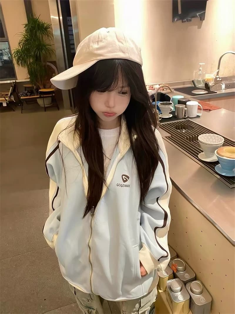 광저우 순수한 Mianhua 면 복합 얇은 스타일 털이 있는 프린트 루즈핏 후드티 상세 이미지 5