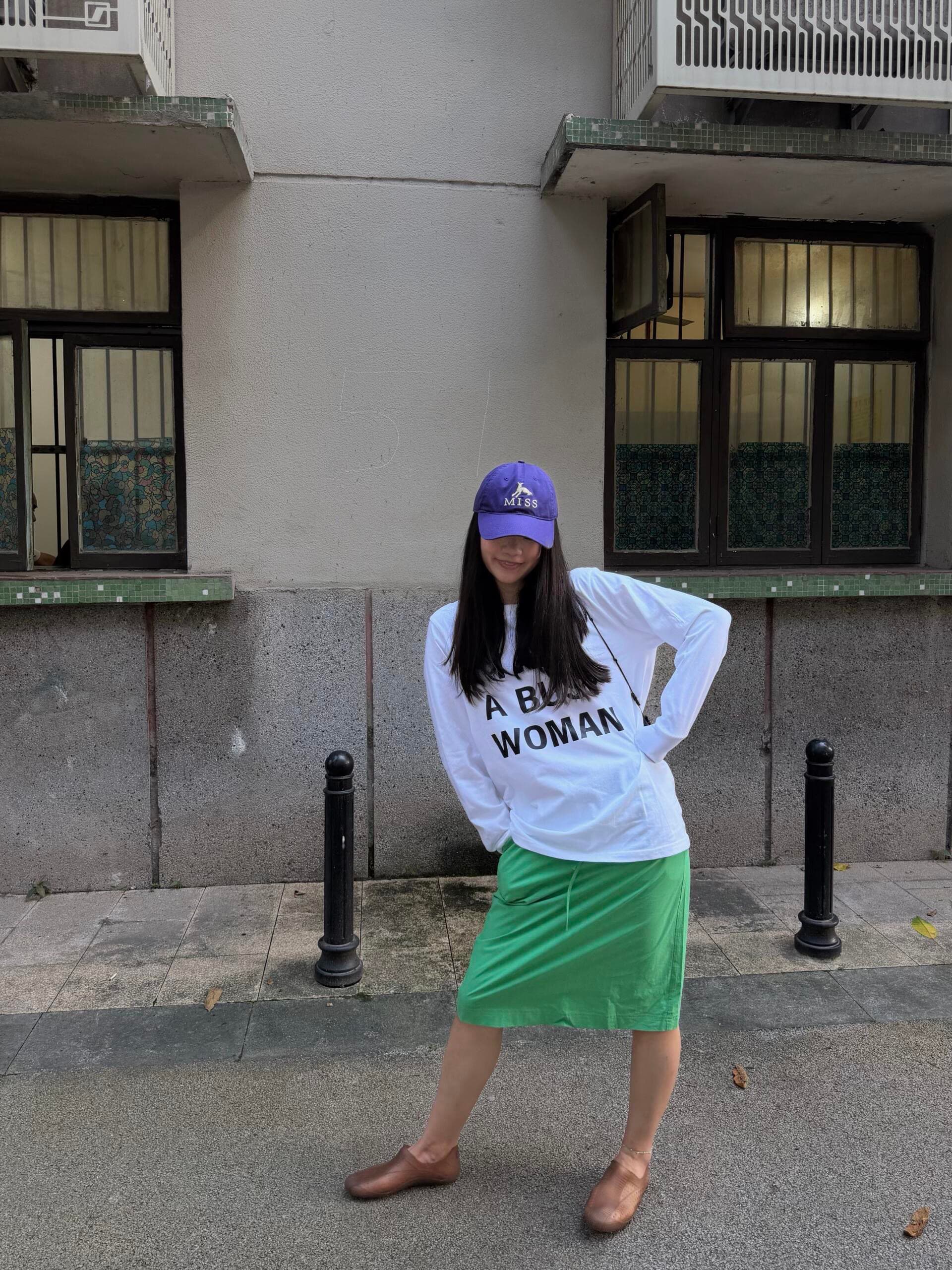 높은 품질 순면 200그램 21 빗질하다 정밀 프린트 가을 루즈핏 긴팔 티셔츠 여성 이미지 4