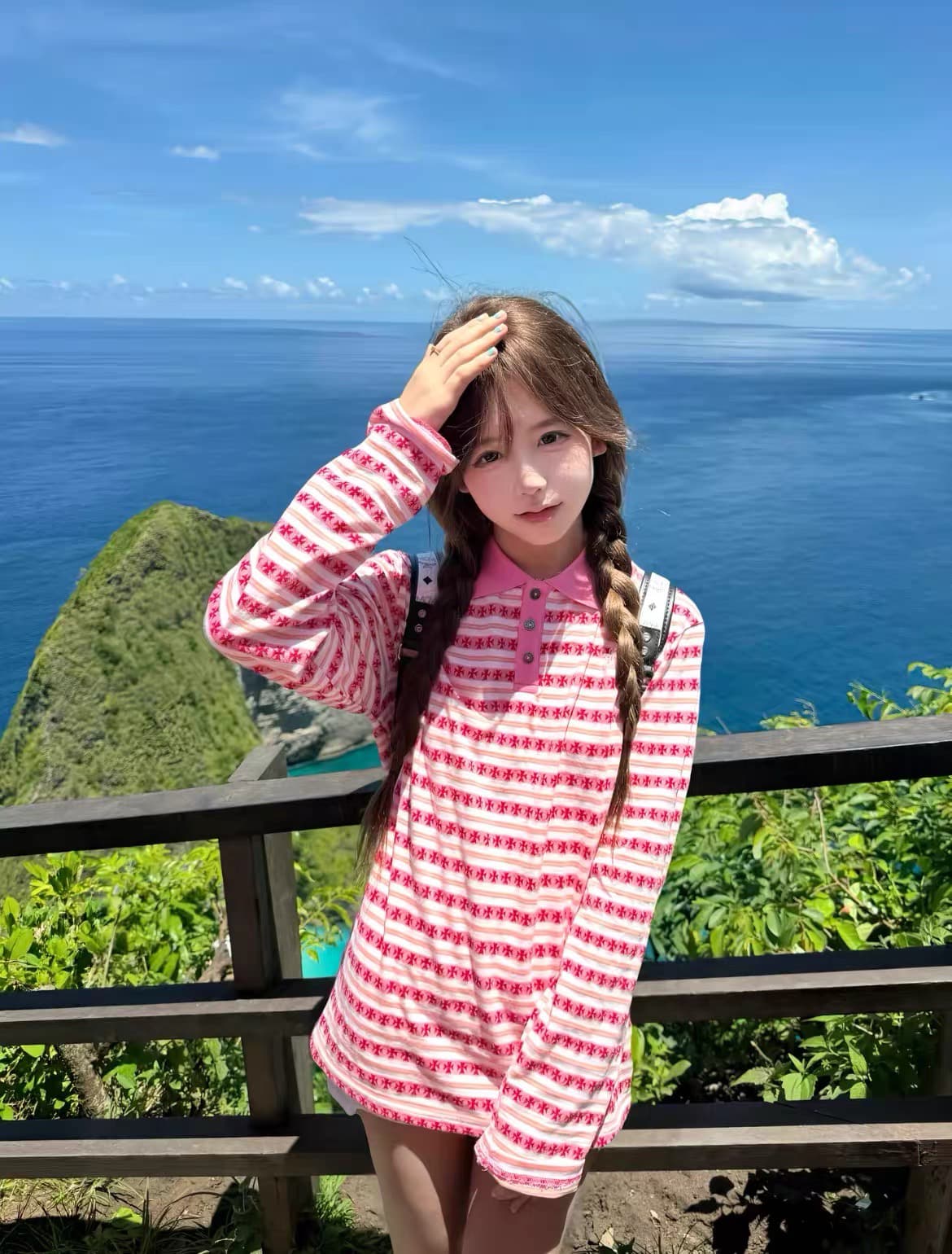 원본 솜씨 순면 220 그램 긴팔 티셔츠 여성 상세 이미지 5