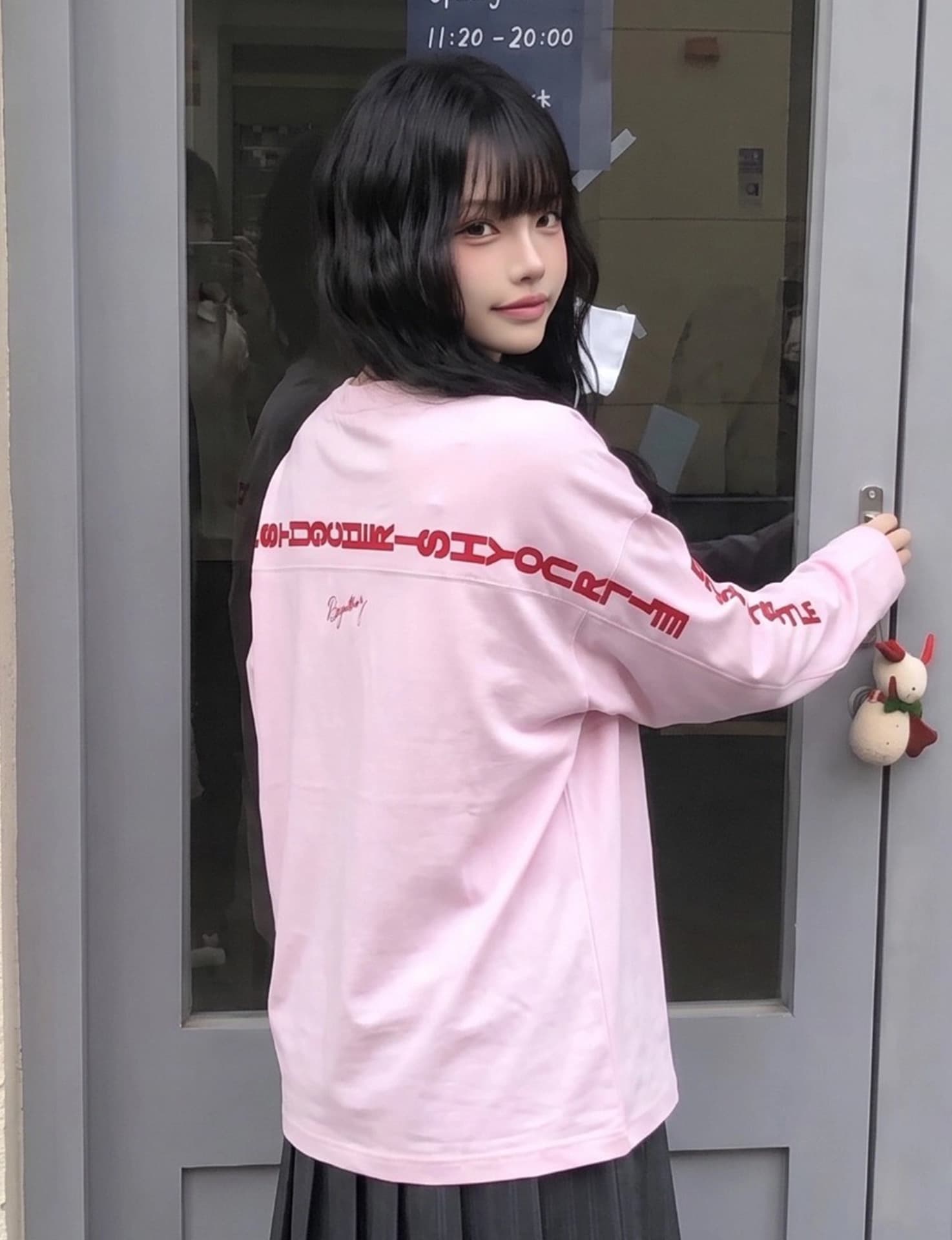 포밍 압력 라인 19 지점 220 그램 순면 긴팔 티셔츠 여성 상세 이미지 4
