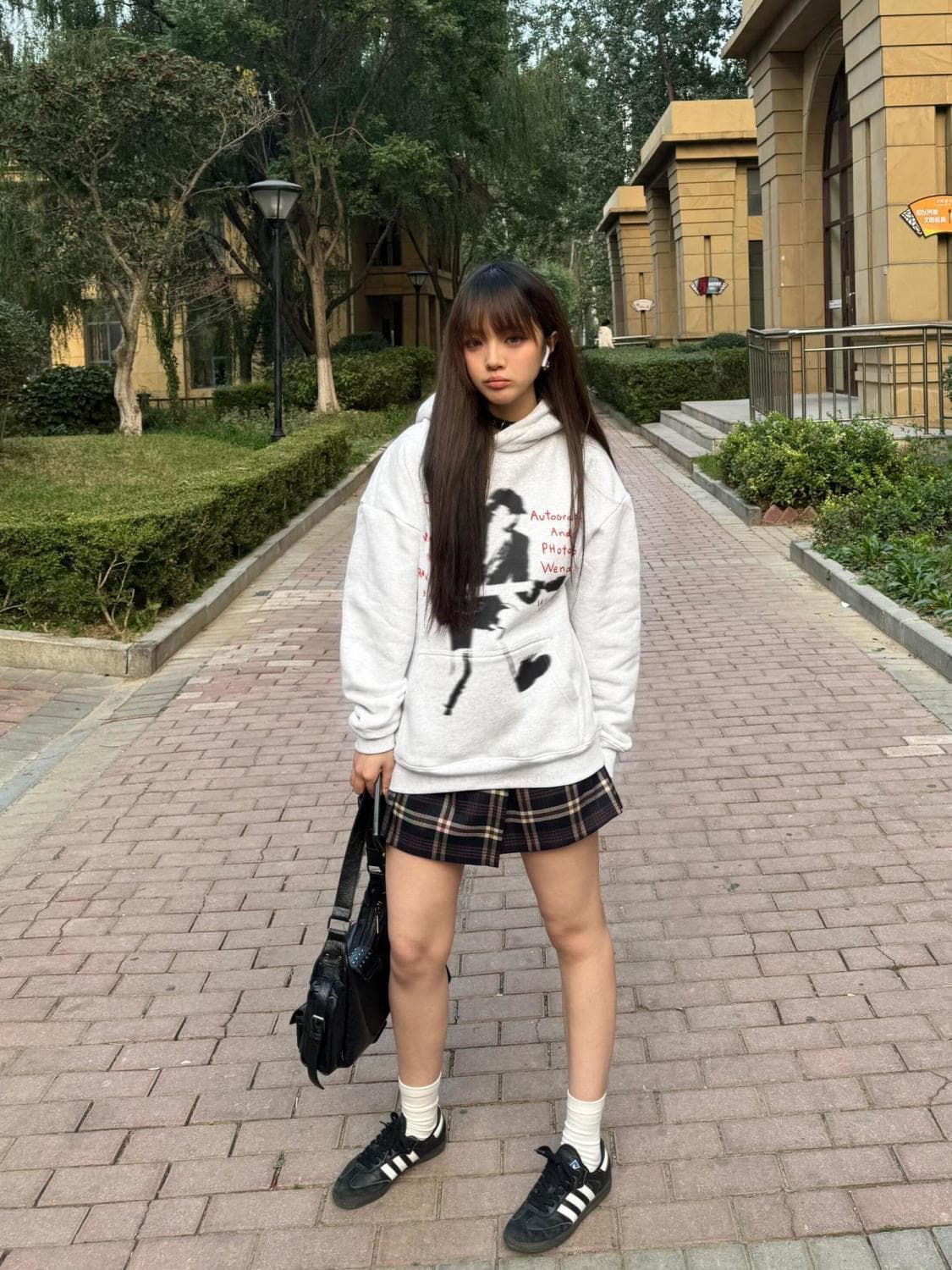 새로운 중식 아메리칸 손 슬로건 가을 겨울 털이 있는 후드티 남녀 밴드 세트 헤드 기어 셔츠 높음 거리 느긋한 추세 상세 이미지 4