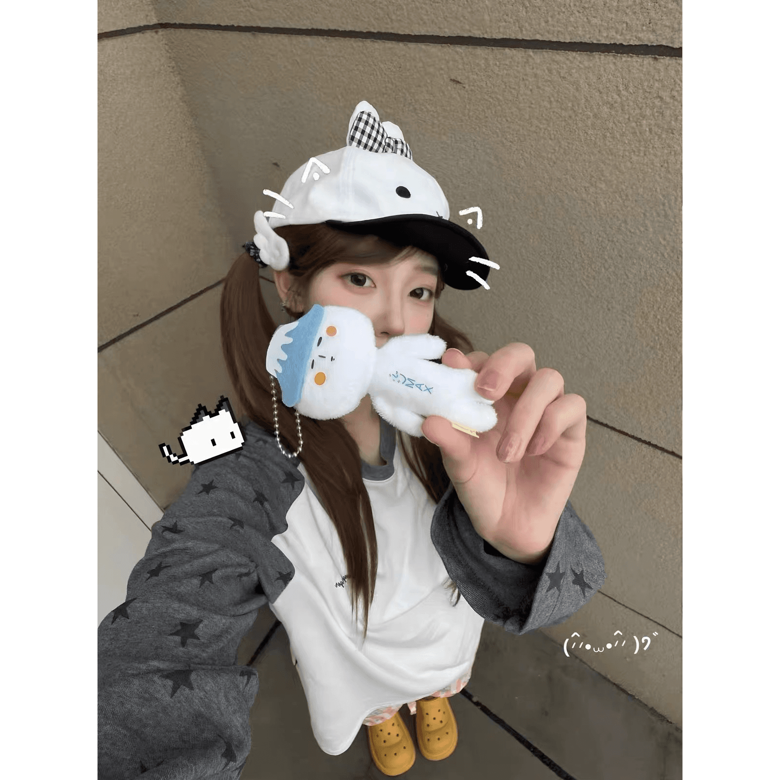 좋은 품질 원본 솜씨 19 지점 220 그램 순면 긴팔 티셔츠 여성 이미지 5