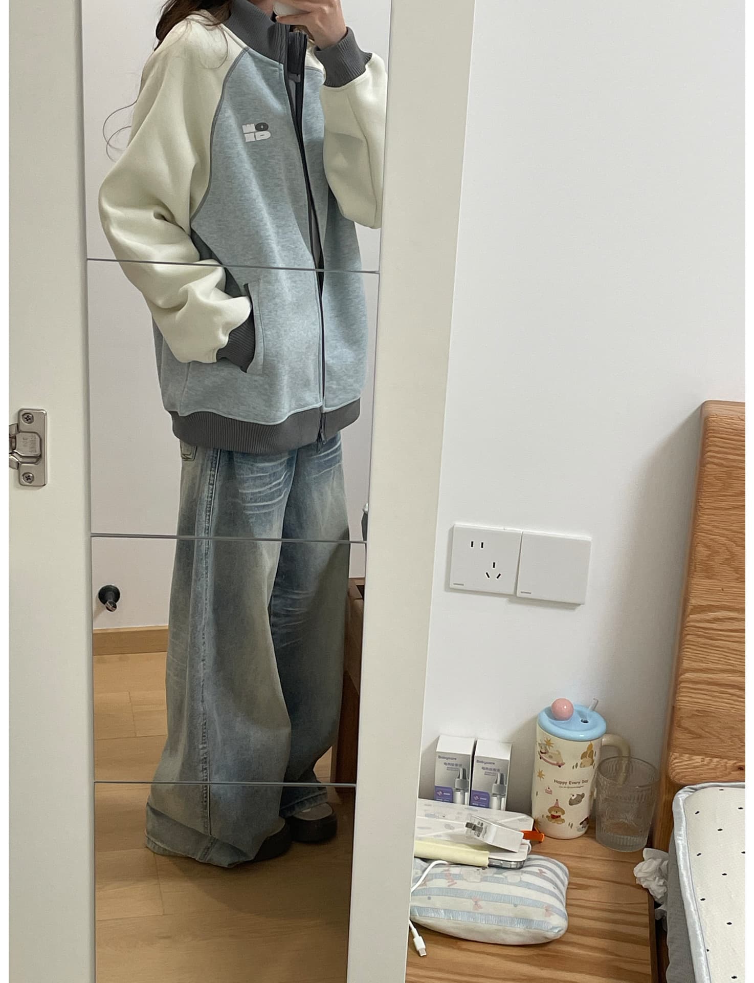 얇은 스타일 털이 있는 포밍 명중 인터넷 원본 솜씨 순수한 Mianhua 면 복합 후드티 상세 이미지 3