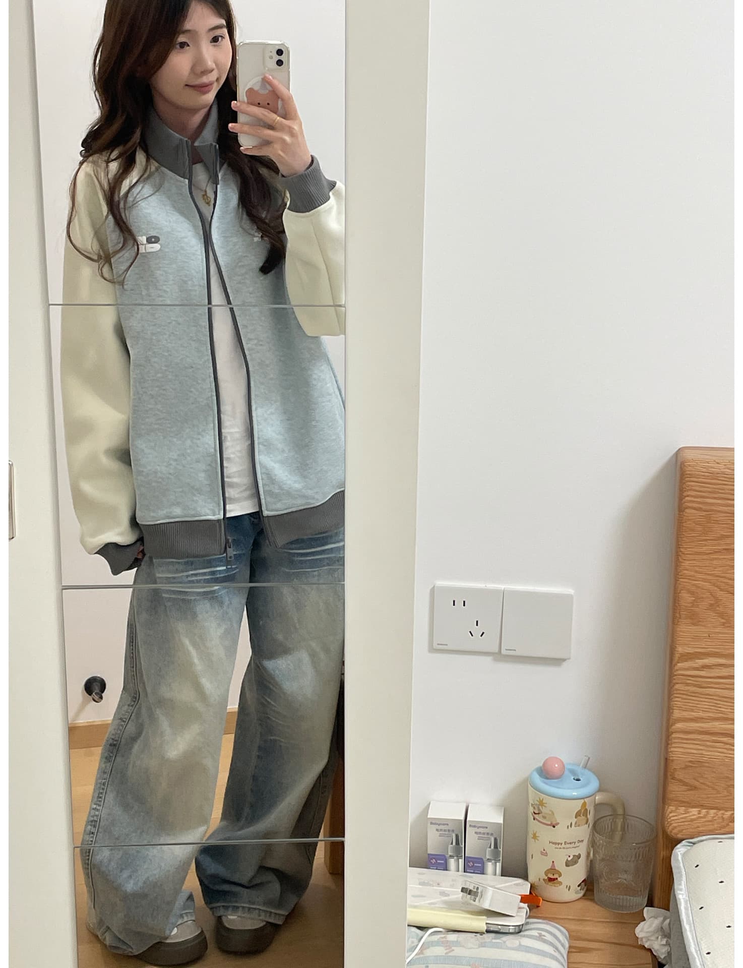 얇은 스타일 털이 있는 포밍 명중 인터넷 원본 솜씨 순수한 Mianhua 면 복합 후드티 상세 이미지 4