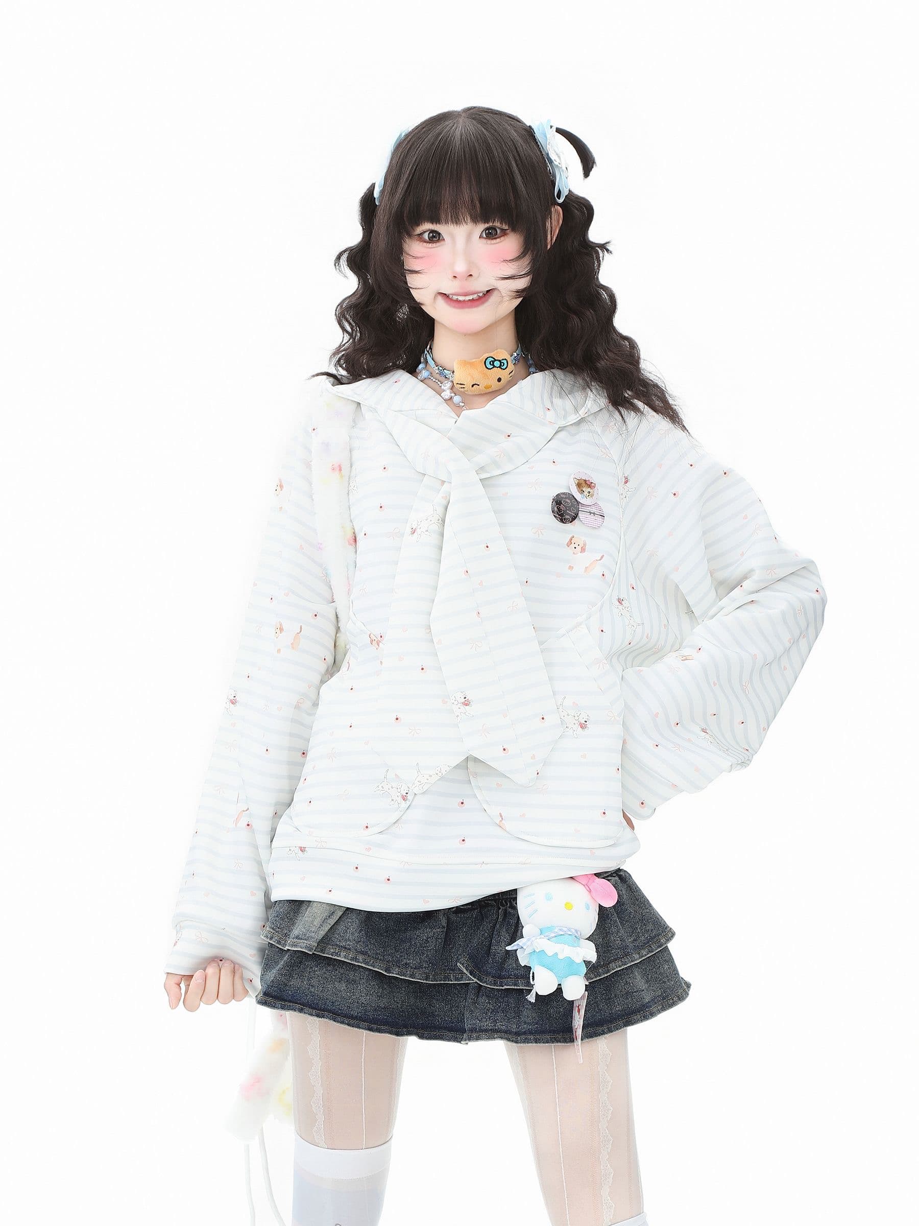 원본 솜씨 원본 전체 인쇄 원본 핀 순수한 Mianhua 면 복합 얇은 스타일 이미지 2