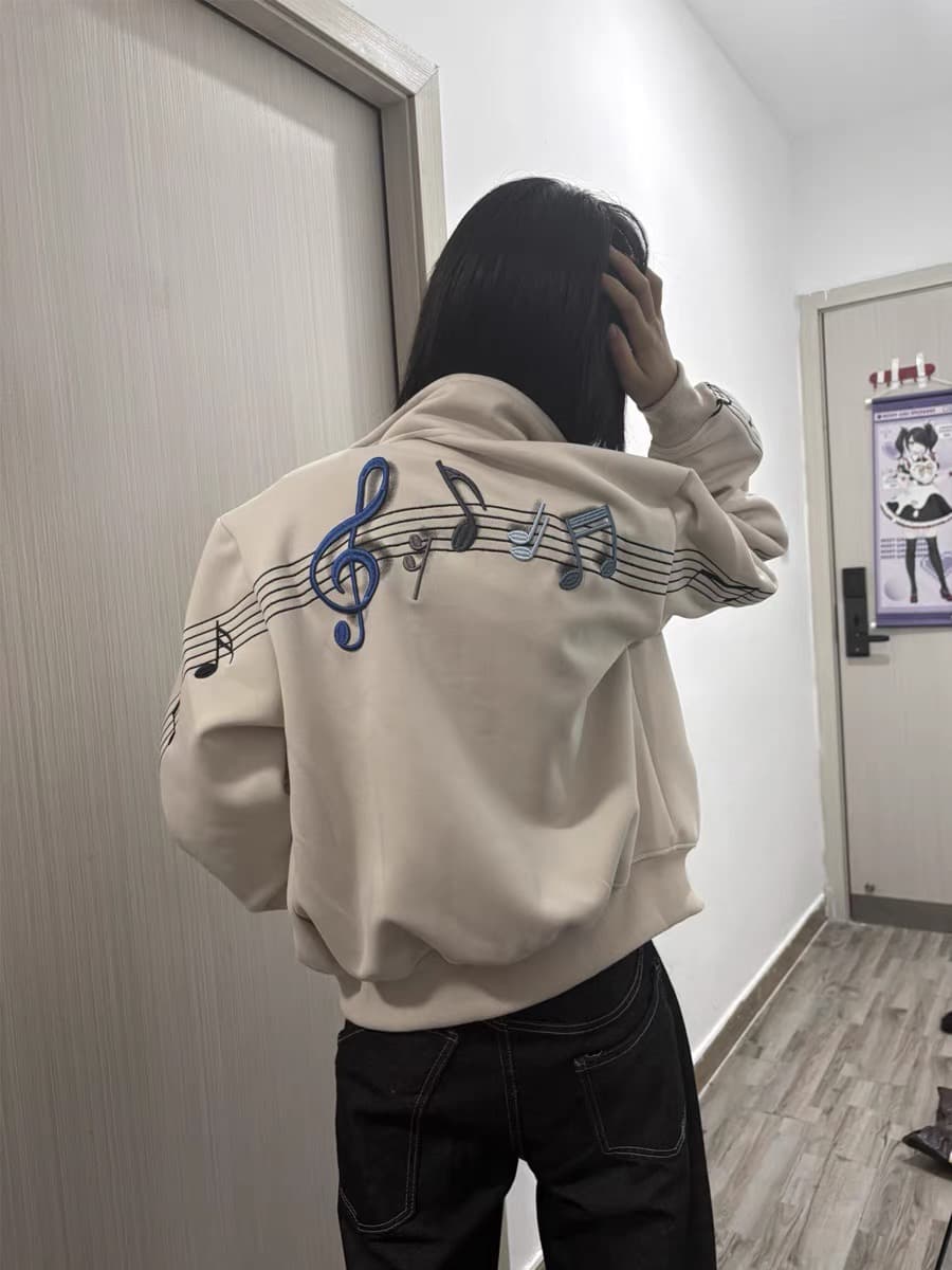 얇은 스타일 인사이드 펌프 백금 지퍼 이후 패키지 칼라 순수한 Mianhua 면 복합 후드티 여성 상세 이미지 2