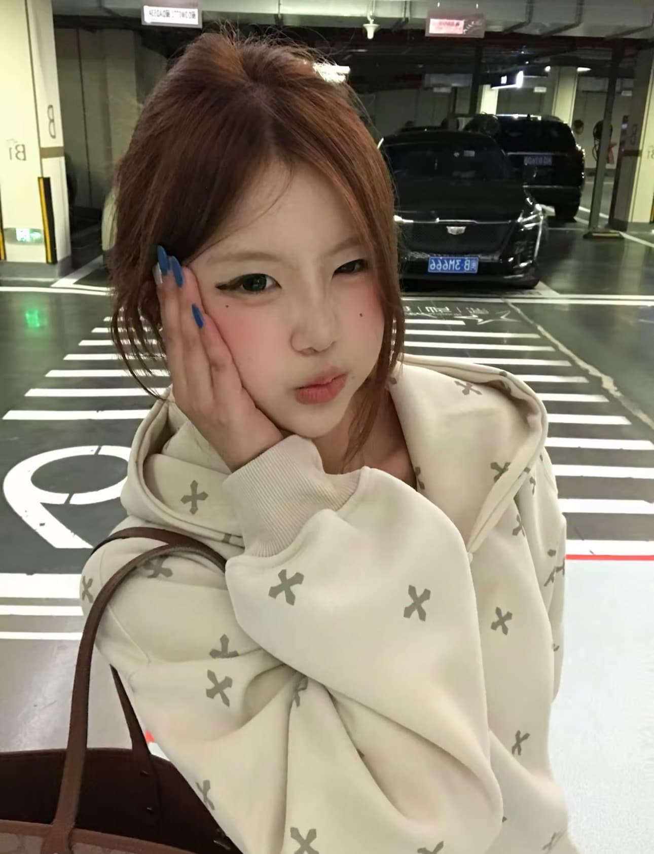 얇은 스타일 백금 지퍼 이후 패키지 칼라 순수한 Mianhua 면 복합 후드티 여성 상세 이미지 8