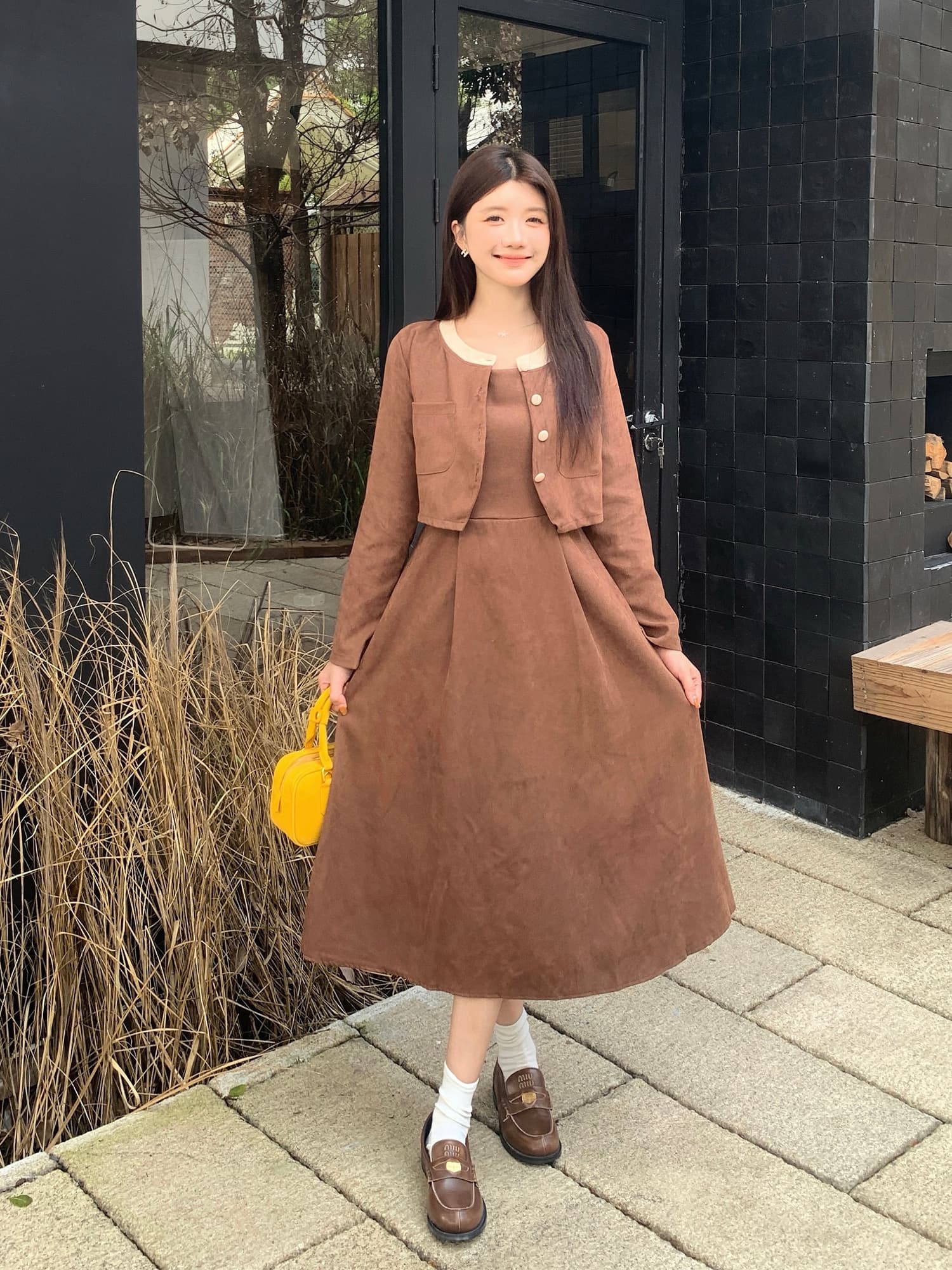 실사 빅 사이즈 고급 센스 외국 가스 연령 감소 패션 품격 슬림해 보이는 다용도 캐주얼 드레스 이미지 4