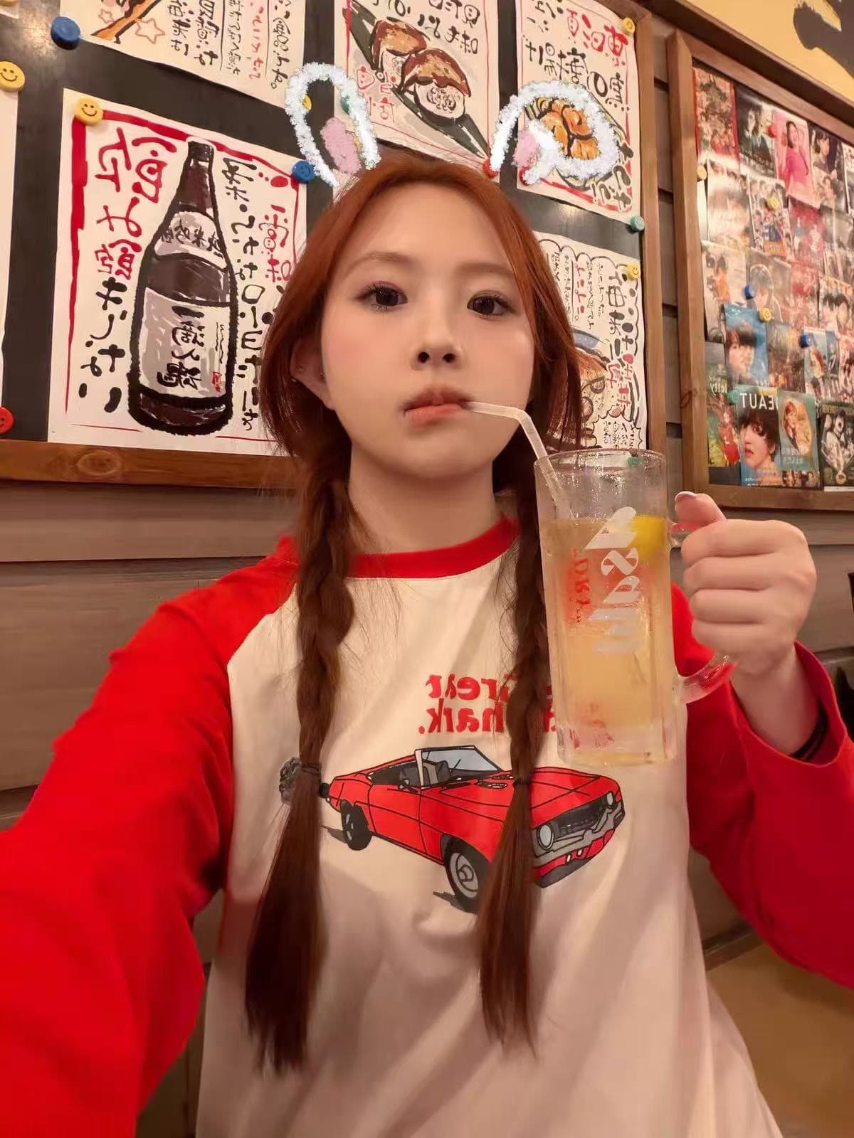 200그램 순면 플러그 루오 모방 당겨서 어깨 테두리 긴팔 티셔츠 이미지 3