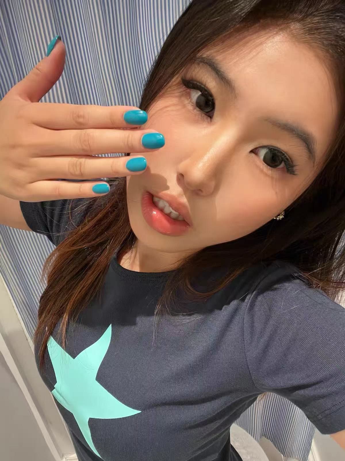 40 230 크 95 면 5 암모니아 Lun 이후 패키지 칼라 높음 폭탄 몸매 가꾸기 자주 규칙 성 어깨 티셔츠 상세 이미지 3
