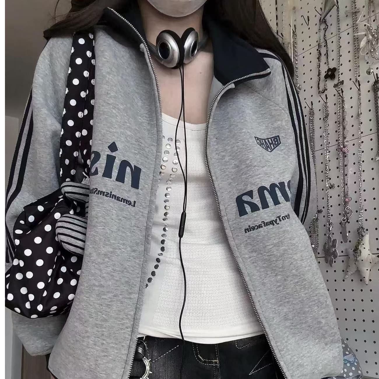 얇은 스타일 털이 있는 이후 패키지 기사 프린트 순수한 Mianhua 면 복합 후드티 여성 상세 이미지 2