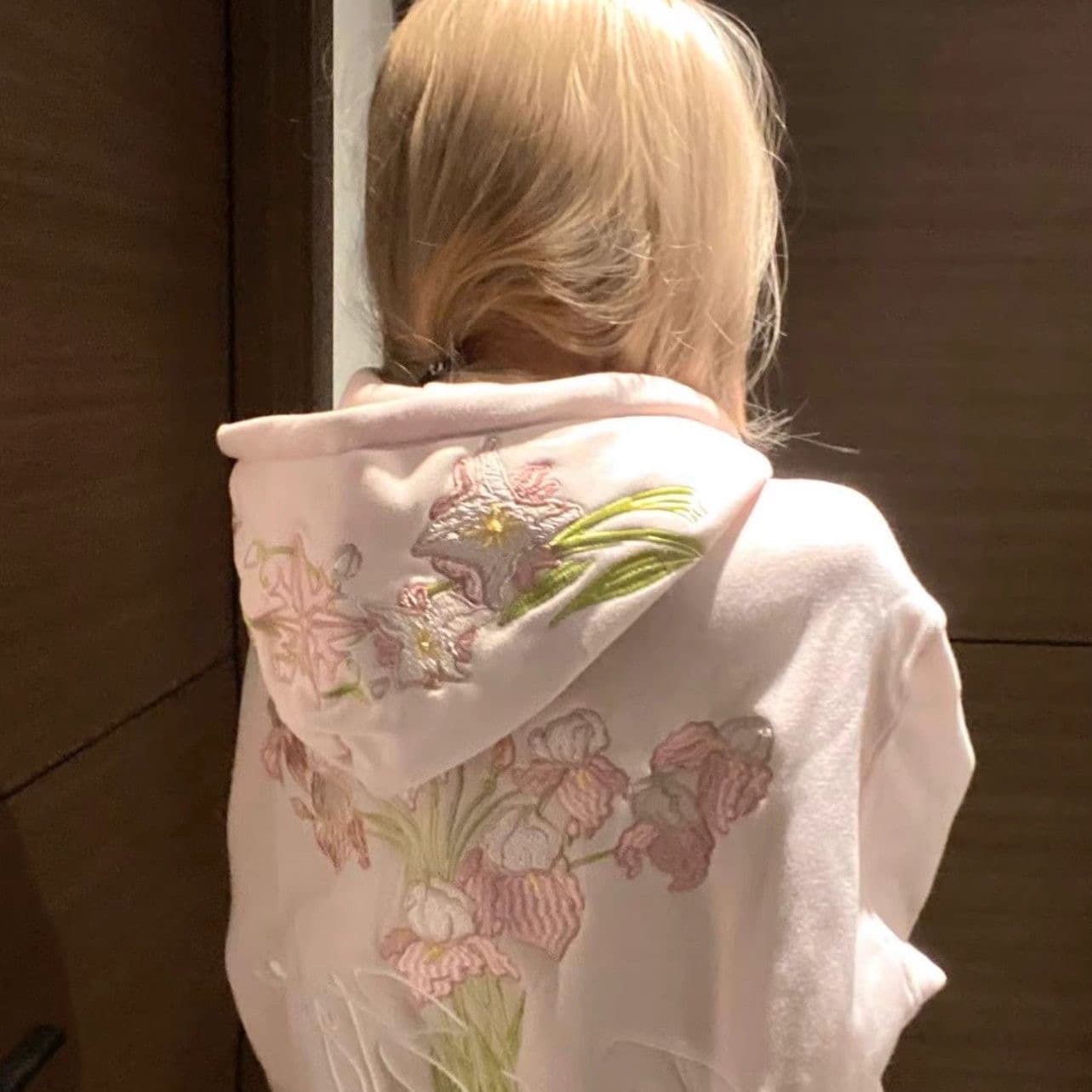 얇은 스타일 털이 있는 원본 솜씨 순수한 Mianhua 면 복합 후드티 여성 상세 이미지 3