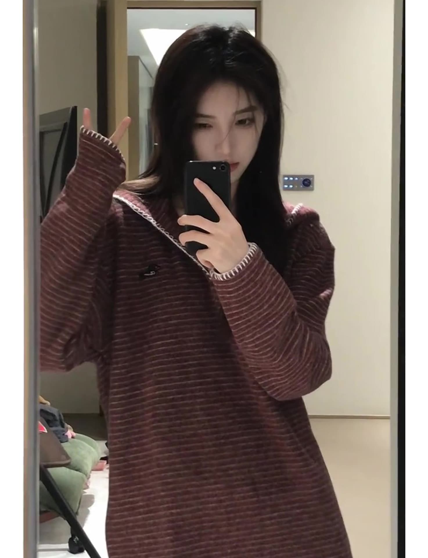 얇은 스타일 400g 자수 이후 패키지 칼라 광저우 원단 복합 후드티 여성 상세 이미지 5