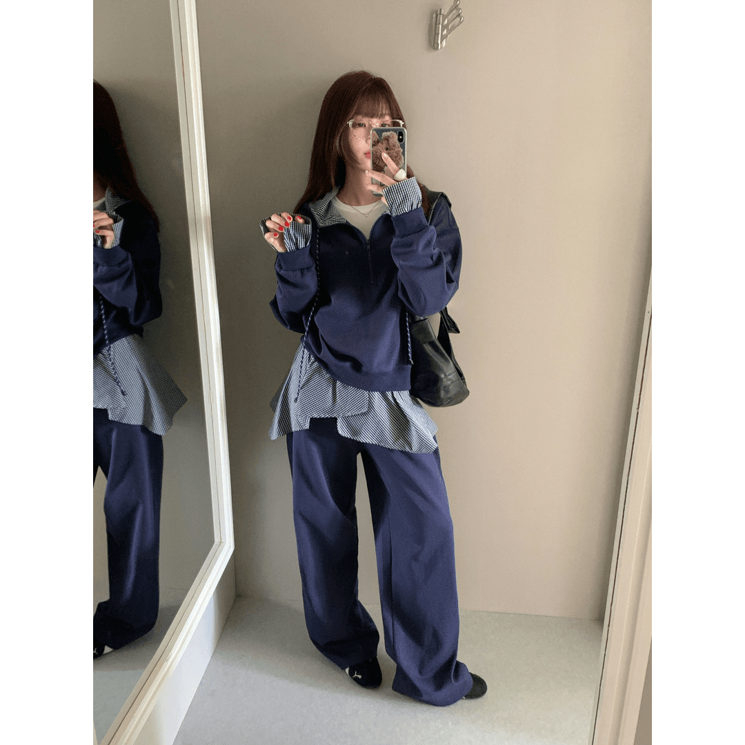 광저우 순면 칫솔질 후아 면 복합 우유 실크 원본 것 캐주얼 스포츠 슈트 이미지 5