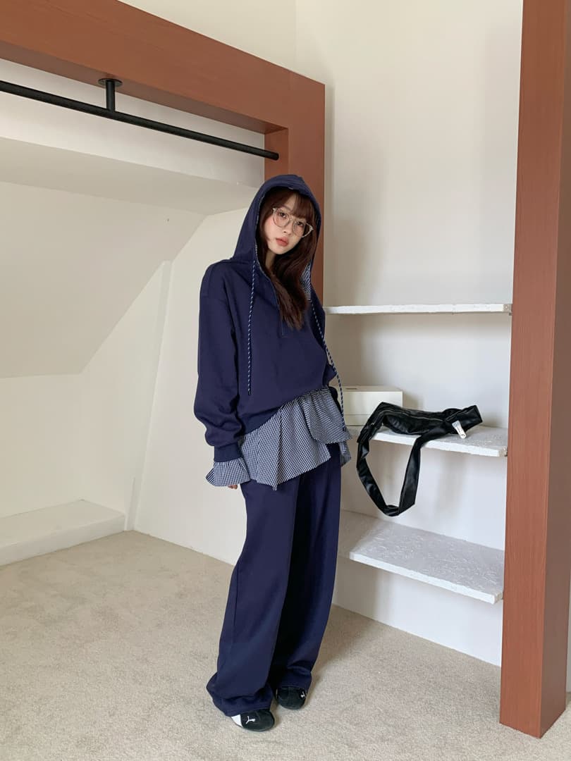 광저우 순면 칫솔질 후아 면 복합 우유 실크 원본 것 캐주얼 스포츠 슈트 상세 이미지 3