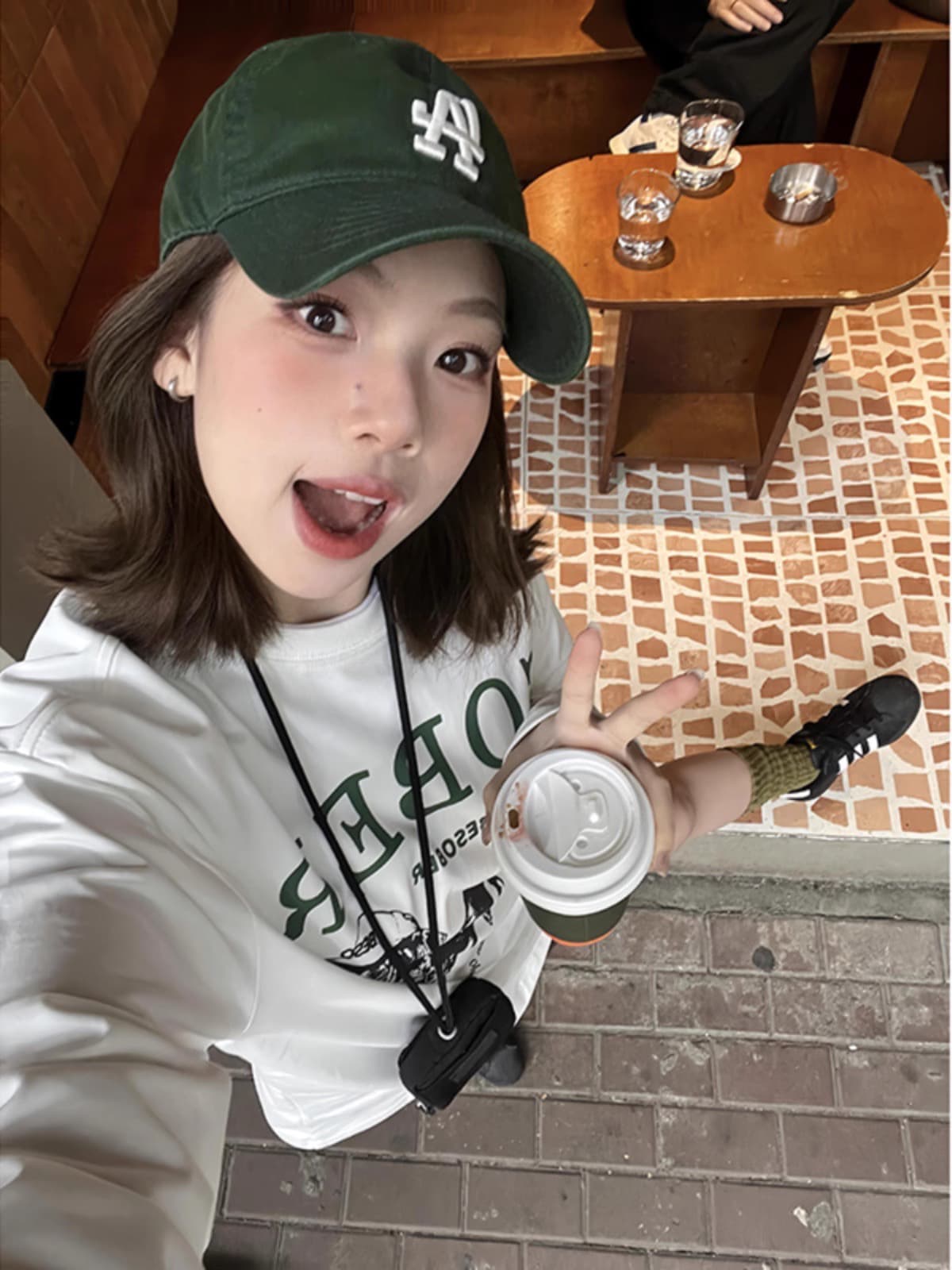 경관 그림 21 순면 210 그램 가을 의상 긴팔 티셔츠 여성 루즈핏 프린트 맨위 이미지 2