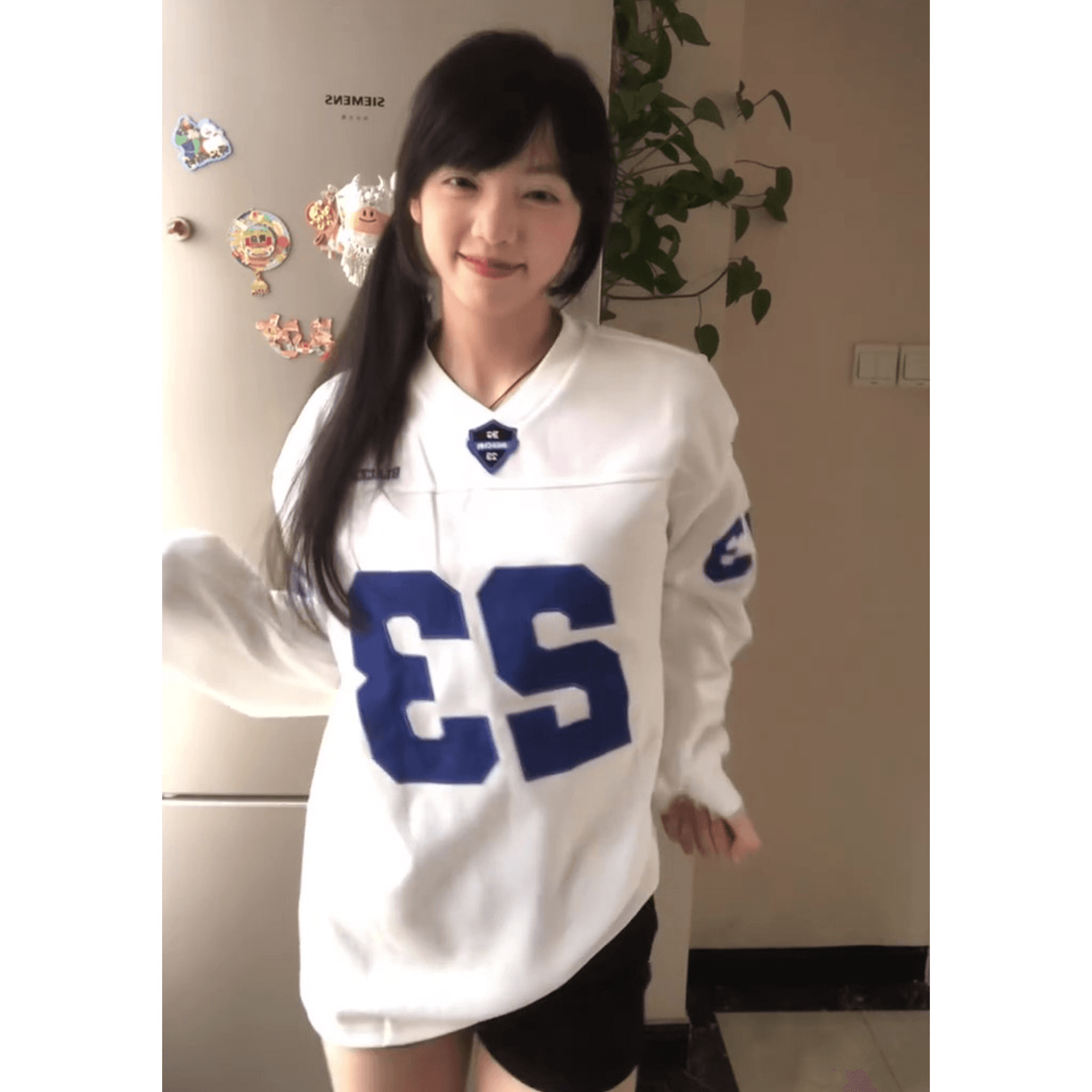 자수 패치 네리 가게 천 순면 220 그램 빗질하다 닫기 긴팔 이미지 5