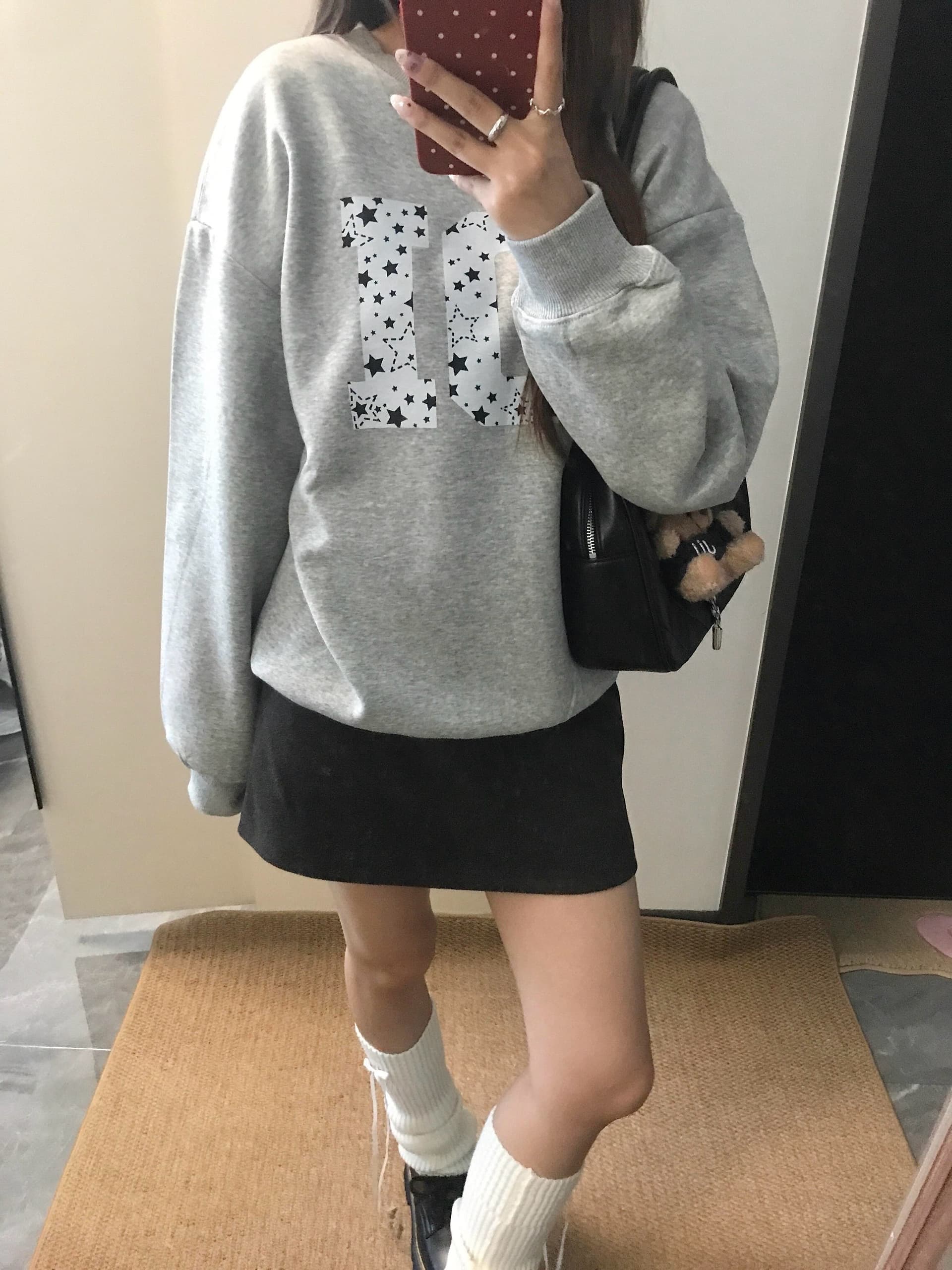 높은 품질 무거운 후아 면 복합 우유 실크 320 그램 은 여우 플러시 420g 라운드 넥 후드티 이미지 4