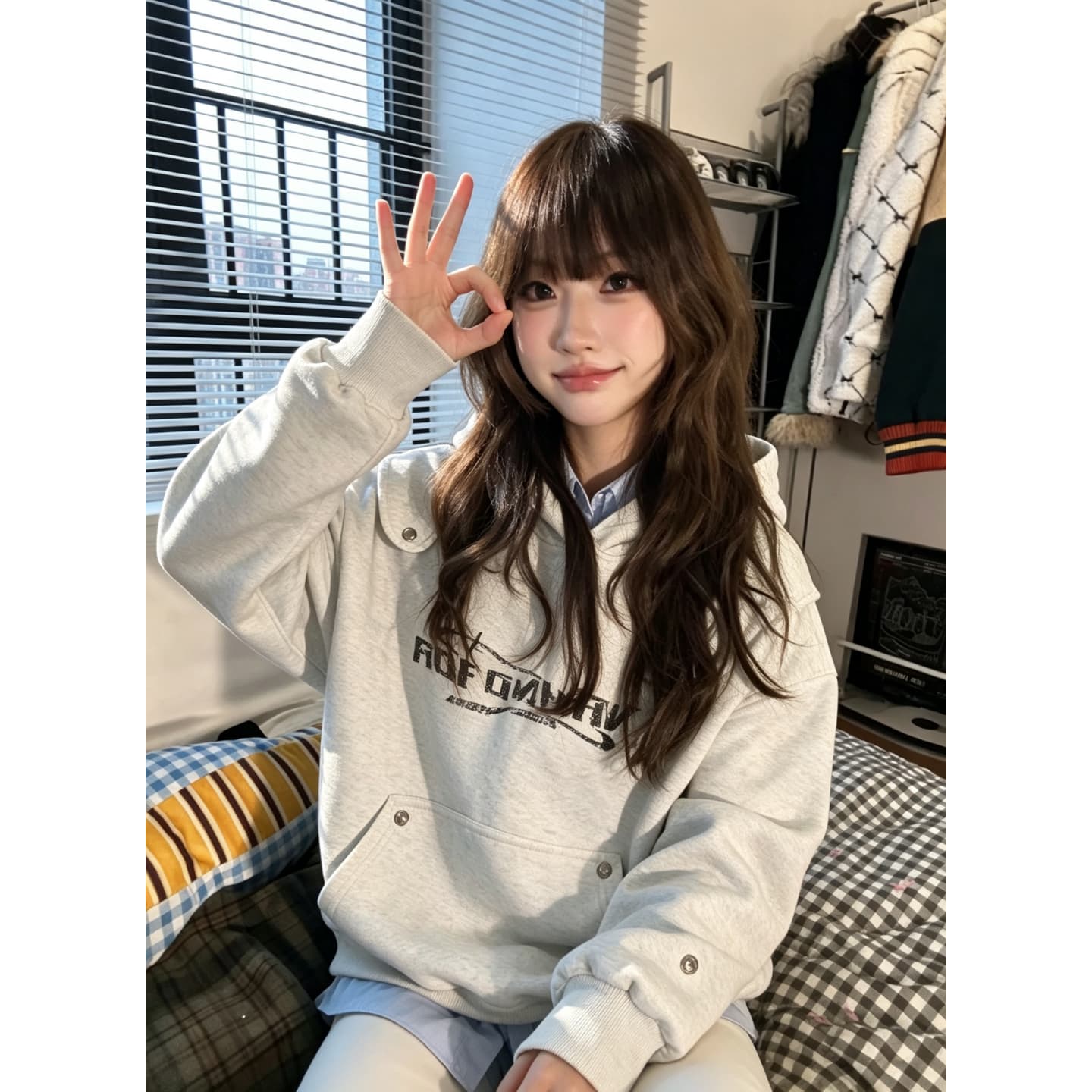 남자 바 면 300 그램 디자인 센스 작은 대중 루즈핏 고급 센스 단추 재킷 이미지 4